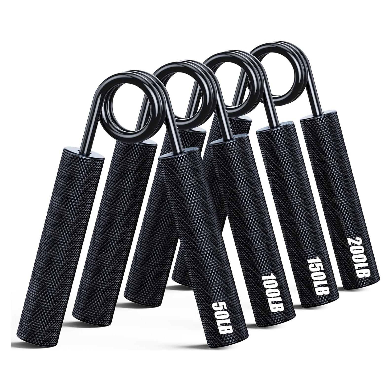 Entrenador de Fuerza de Agarre ZEAGUS 4 Pack 22.7-90.7kg