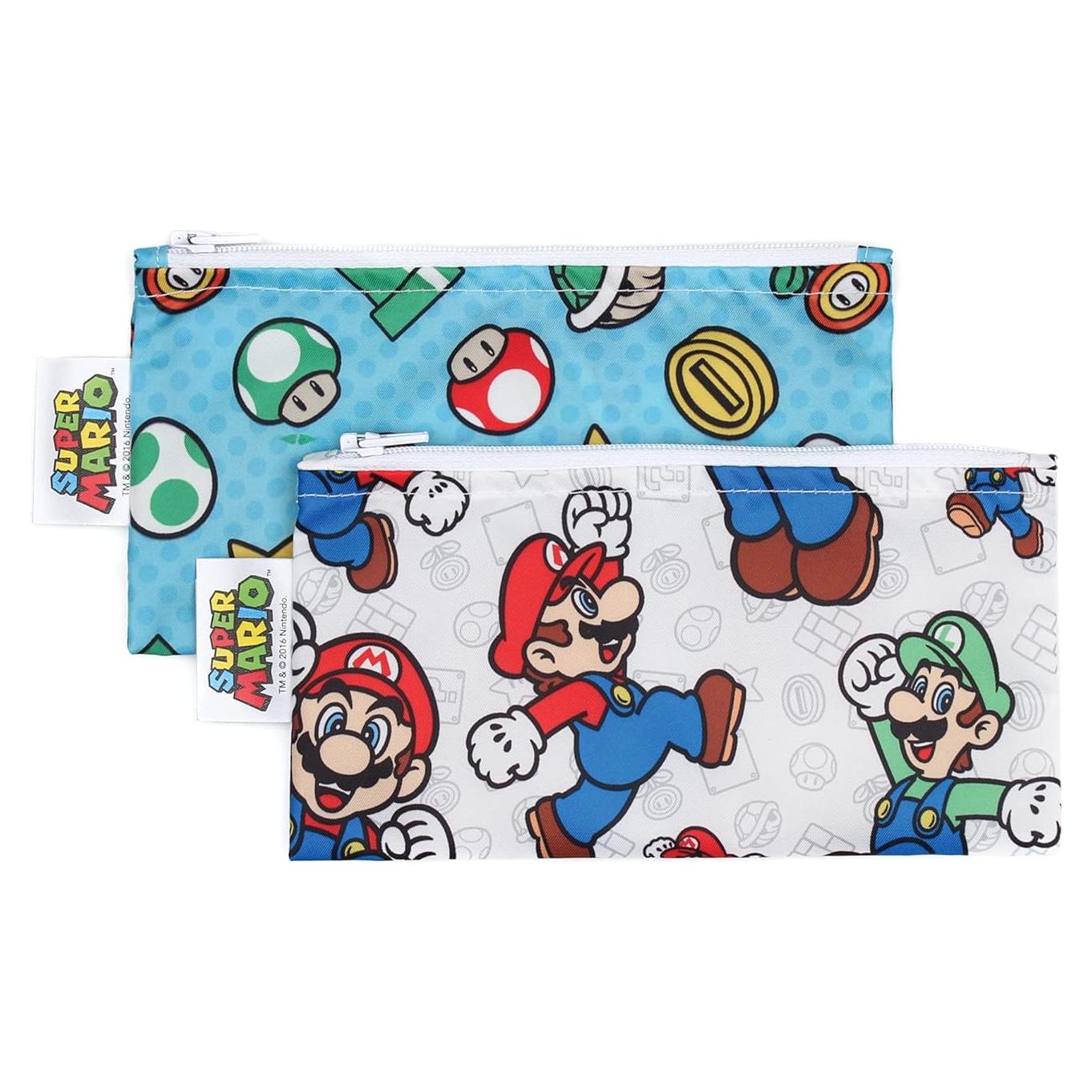 Bumkins Bolsas de Snack Reutilizables Nintendo 2-pk 17.8x8.9cm