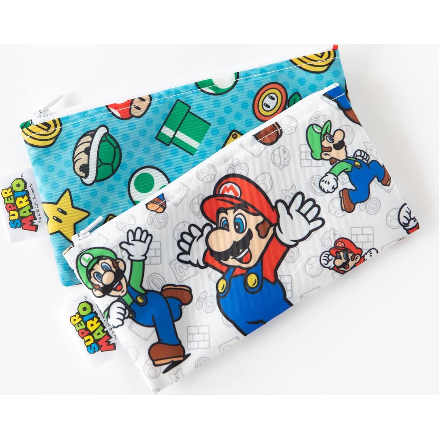 Bumkins Bolsas de Snack Reutilizables Nintendo 2-pk 17.8x8.9cm