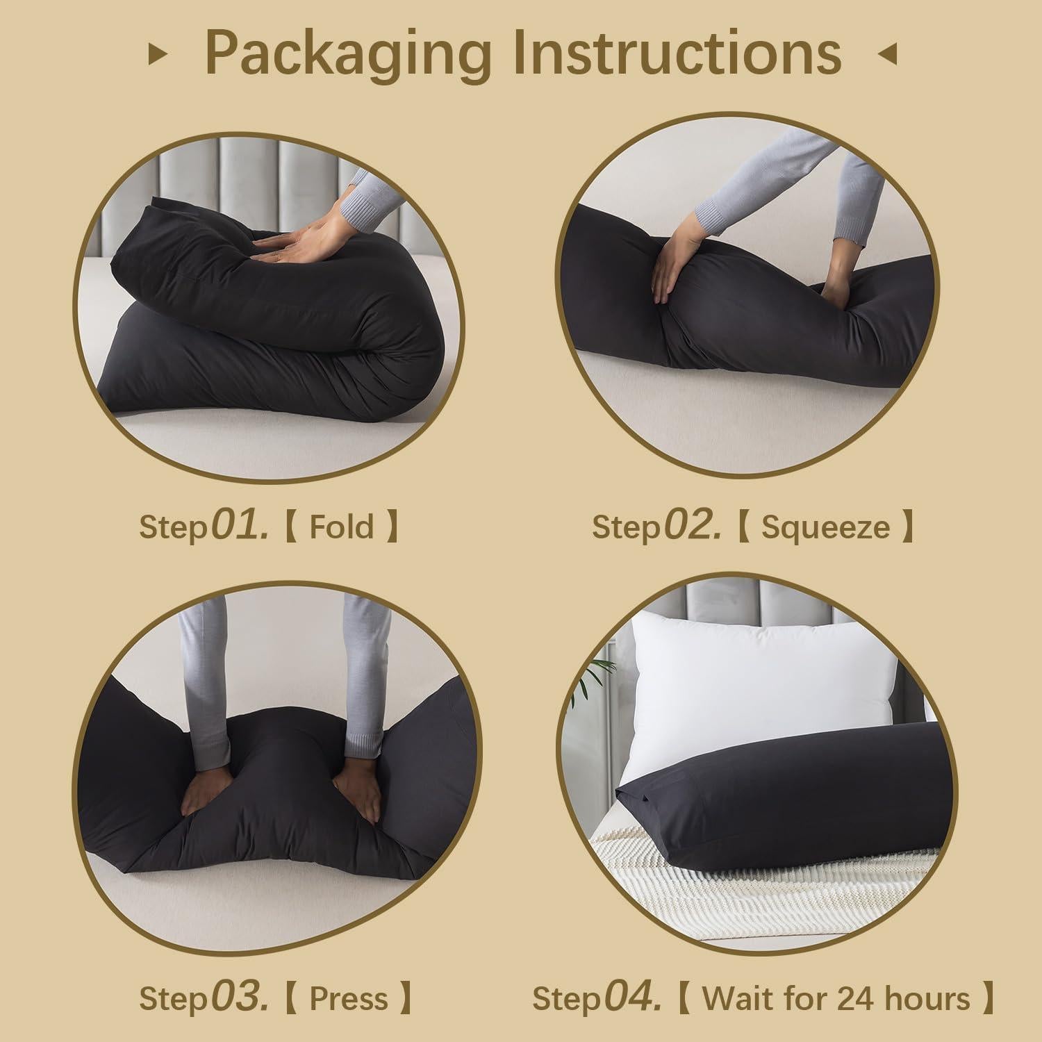 Almohada Corporal Espuma Viscoelástica INSPIRE CRAFTER Negra