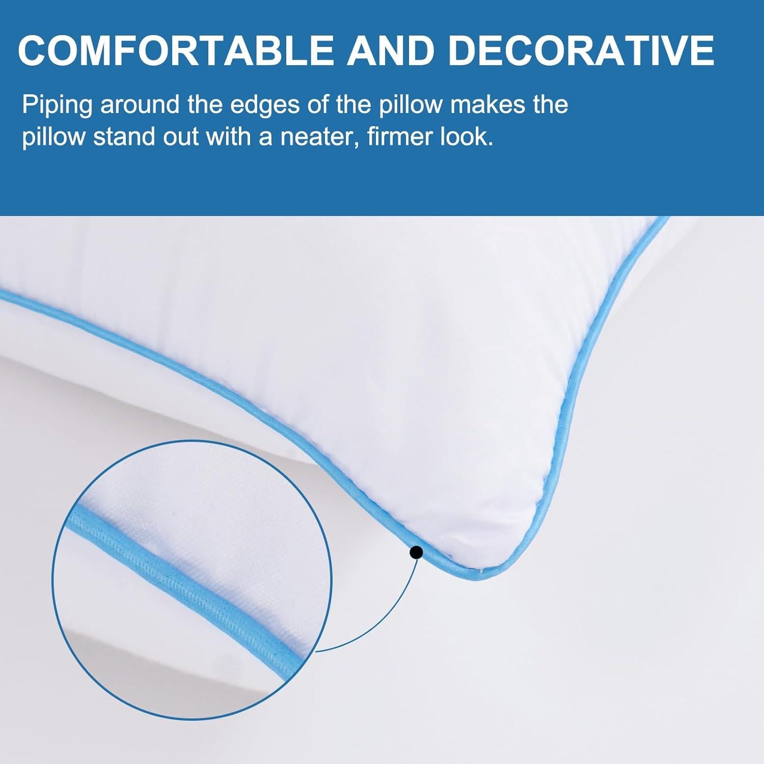 Almohadas Uniqwamer Estándar 4 Piezas Relleno Suave Transpirable