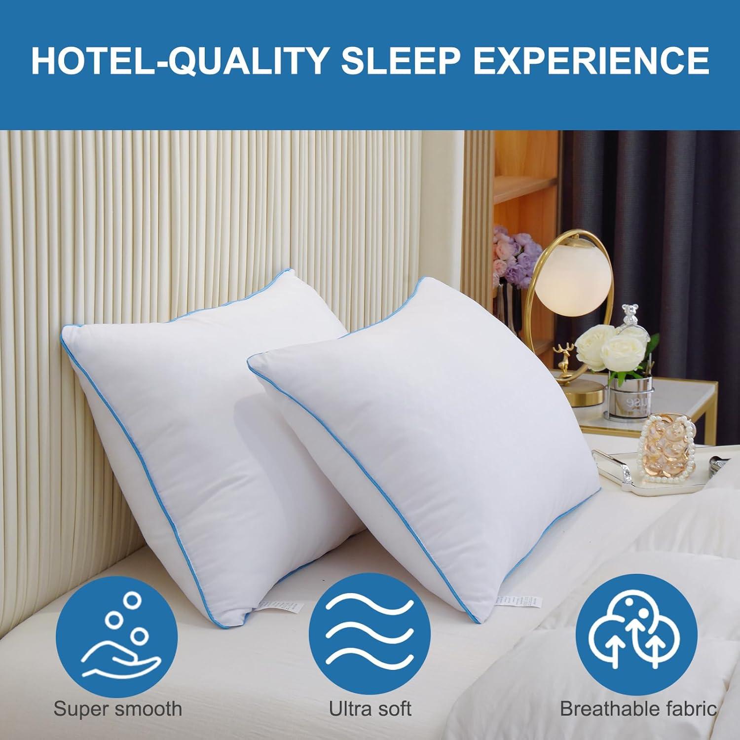 Almohadas Uniqwamer Estándar 4 Piezas Relleno Suave Transpirable