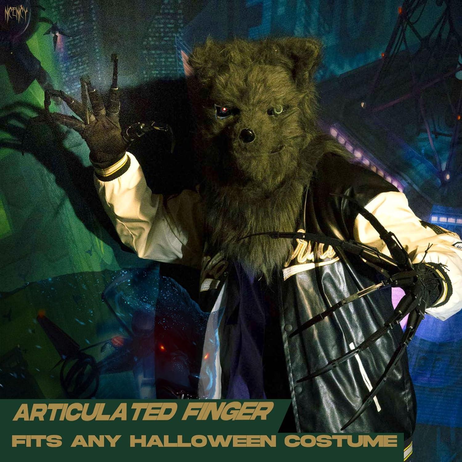 Extensiones de Dedos Articulados NICENICY con Guantes Negros