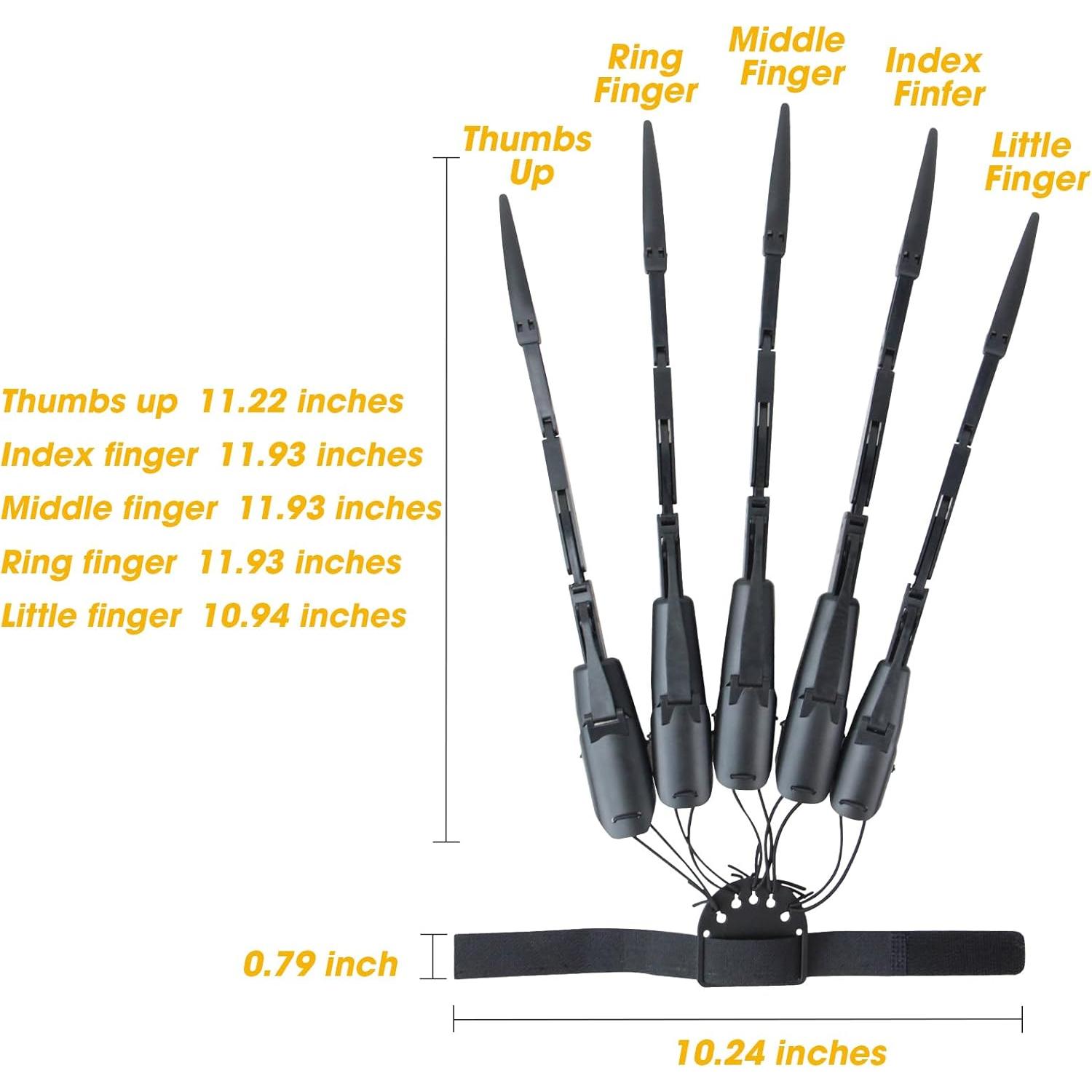 Extensiones de Dedos Articulados NICENICY con Guantes Negros