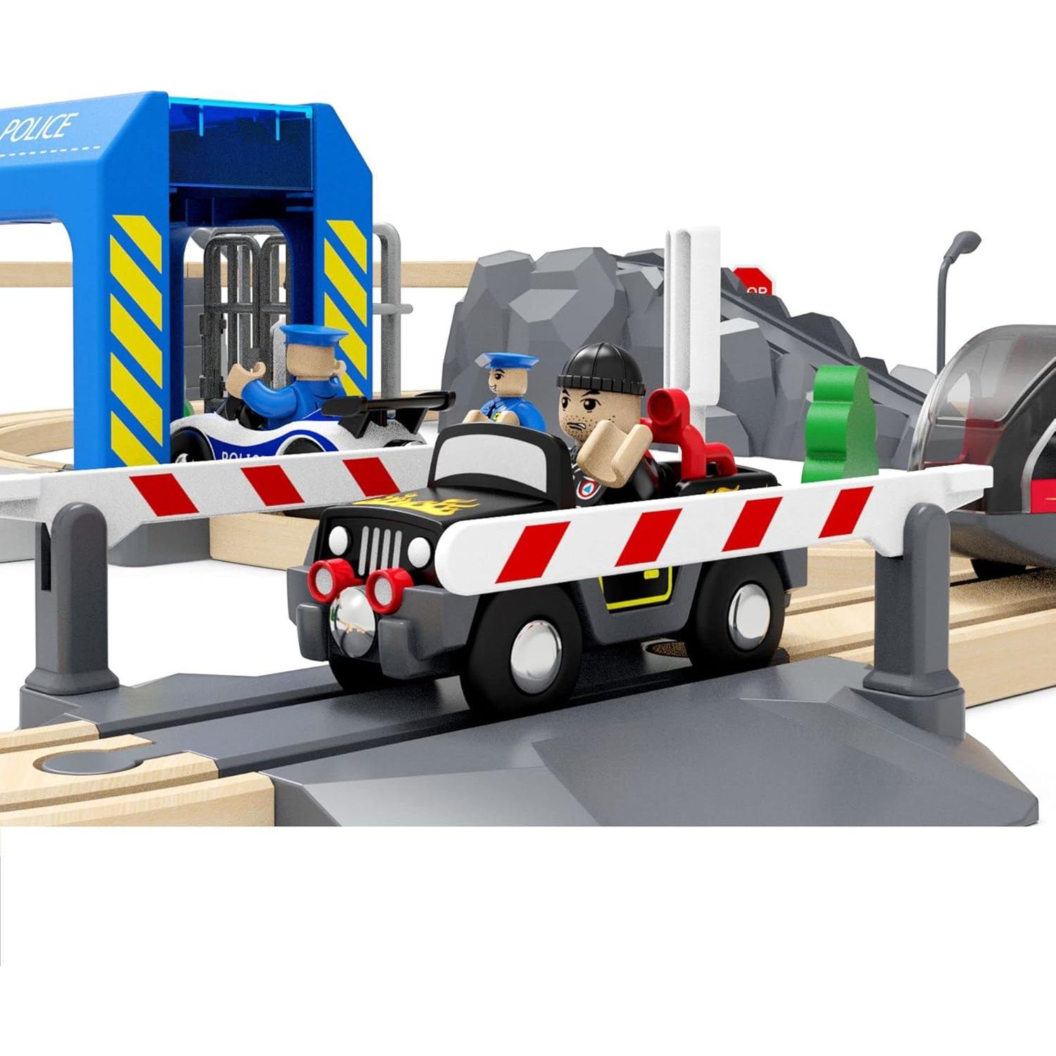 Estación de Policía May & Z para Vías de Tren de Madera