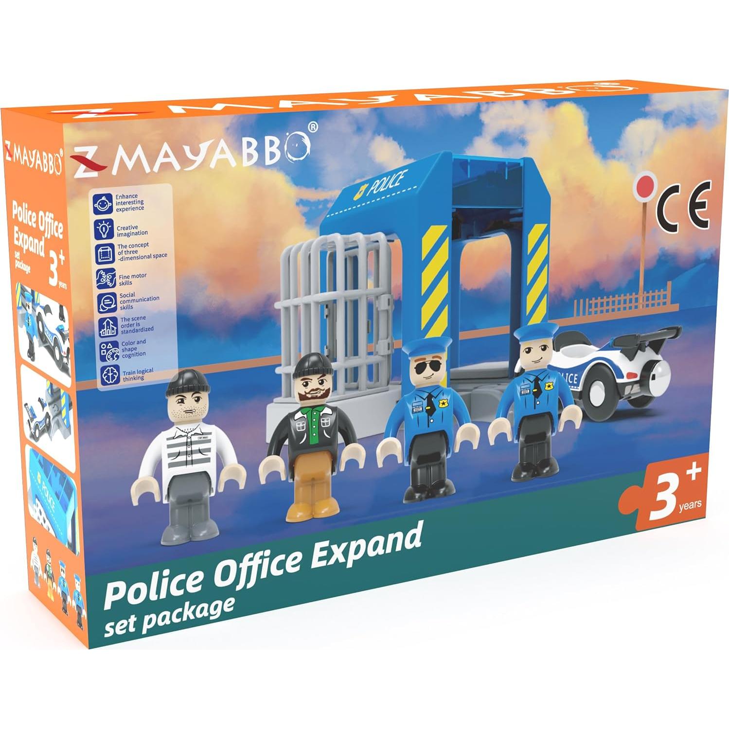 Estación de Policía May & Z para Vías de Tren de Madera