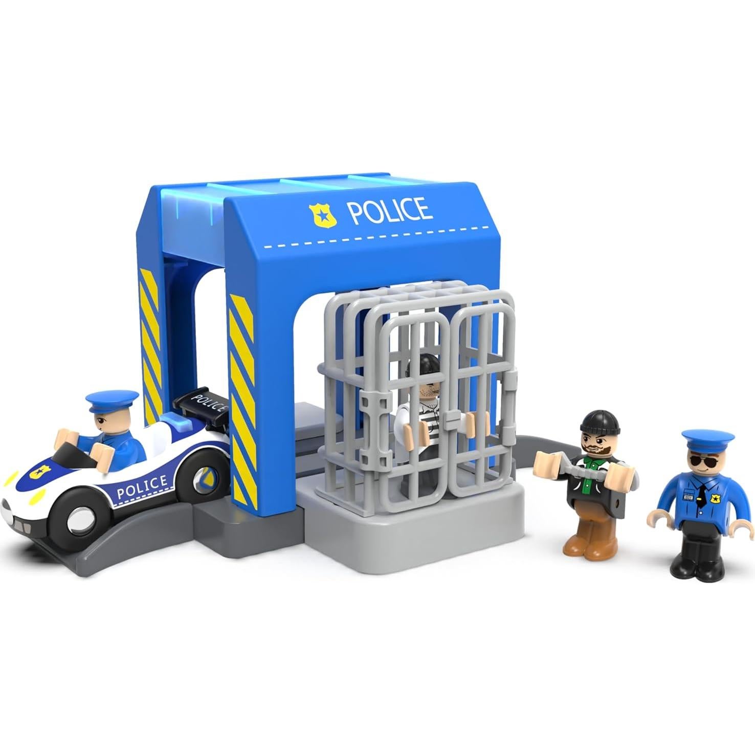 Estación de Policía May & Z para Vías de Tren de Madera