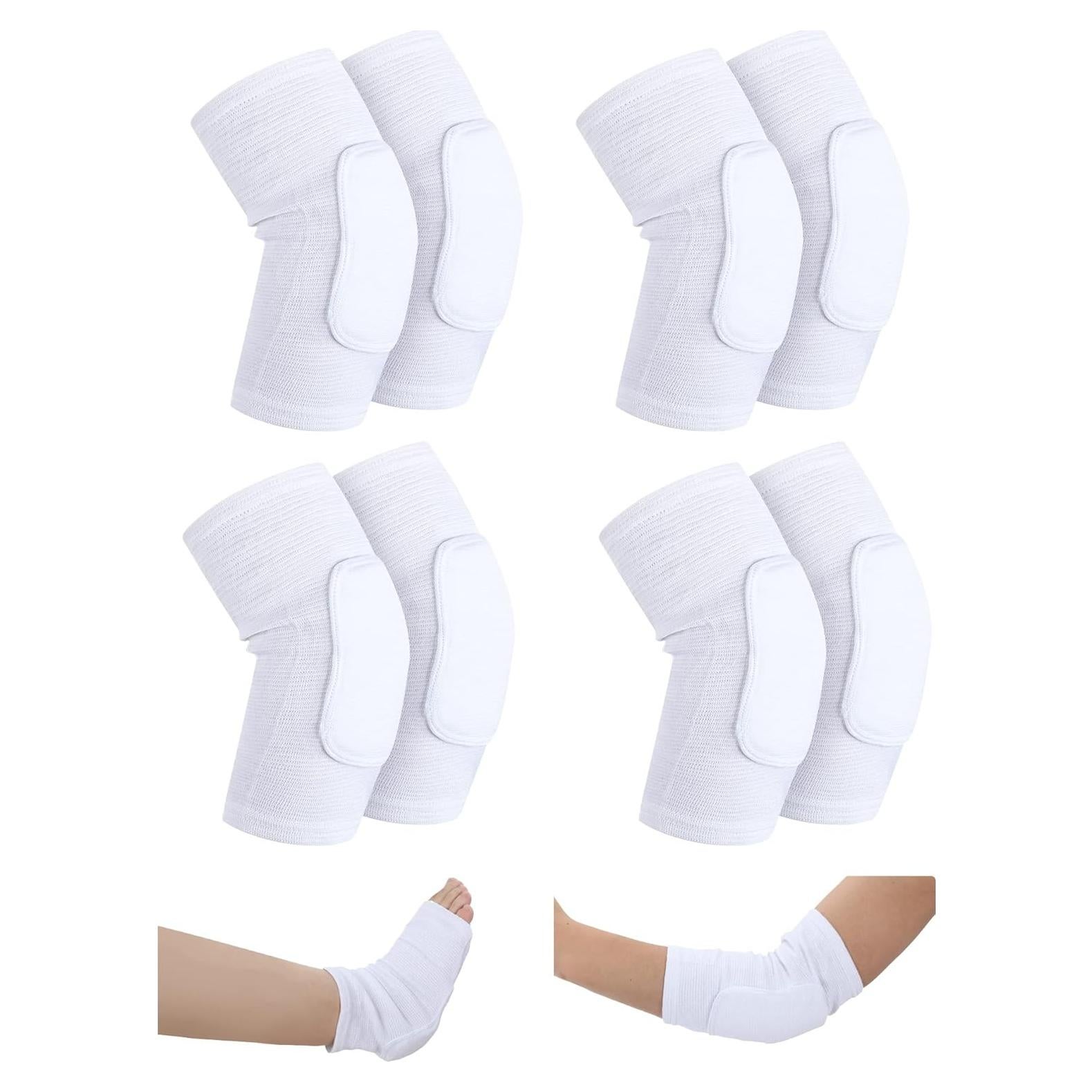 Protectores de Talón y Codo Sosation 8 Pcs Tejido Elástico M