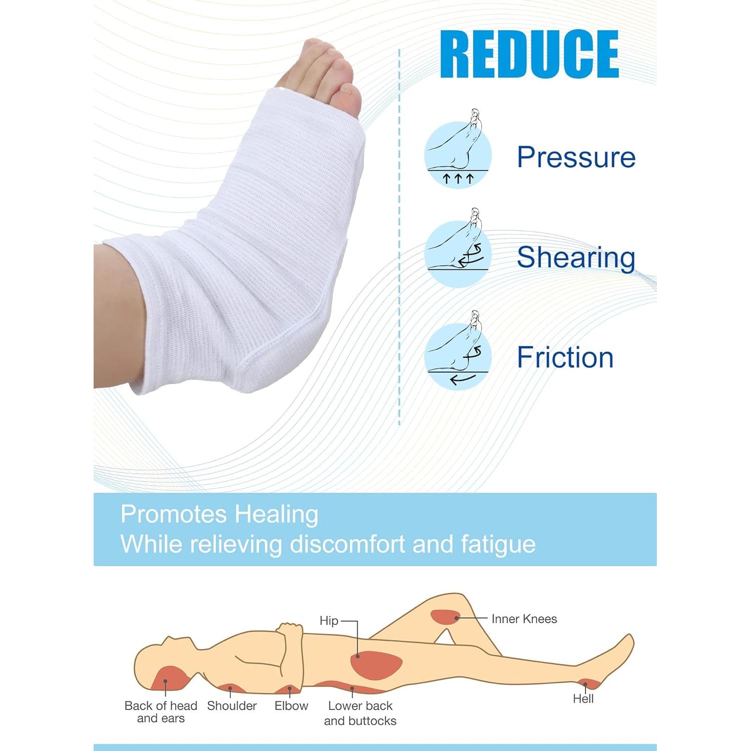 Protectores de Talón y Codo Sosation 8 Pcs Tejido Elástico M