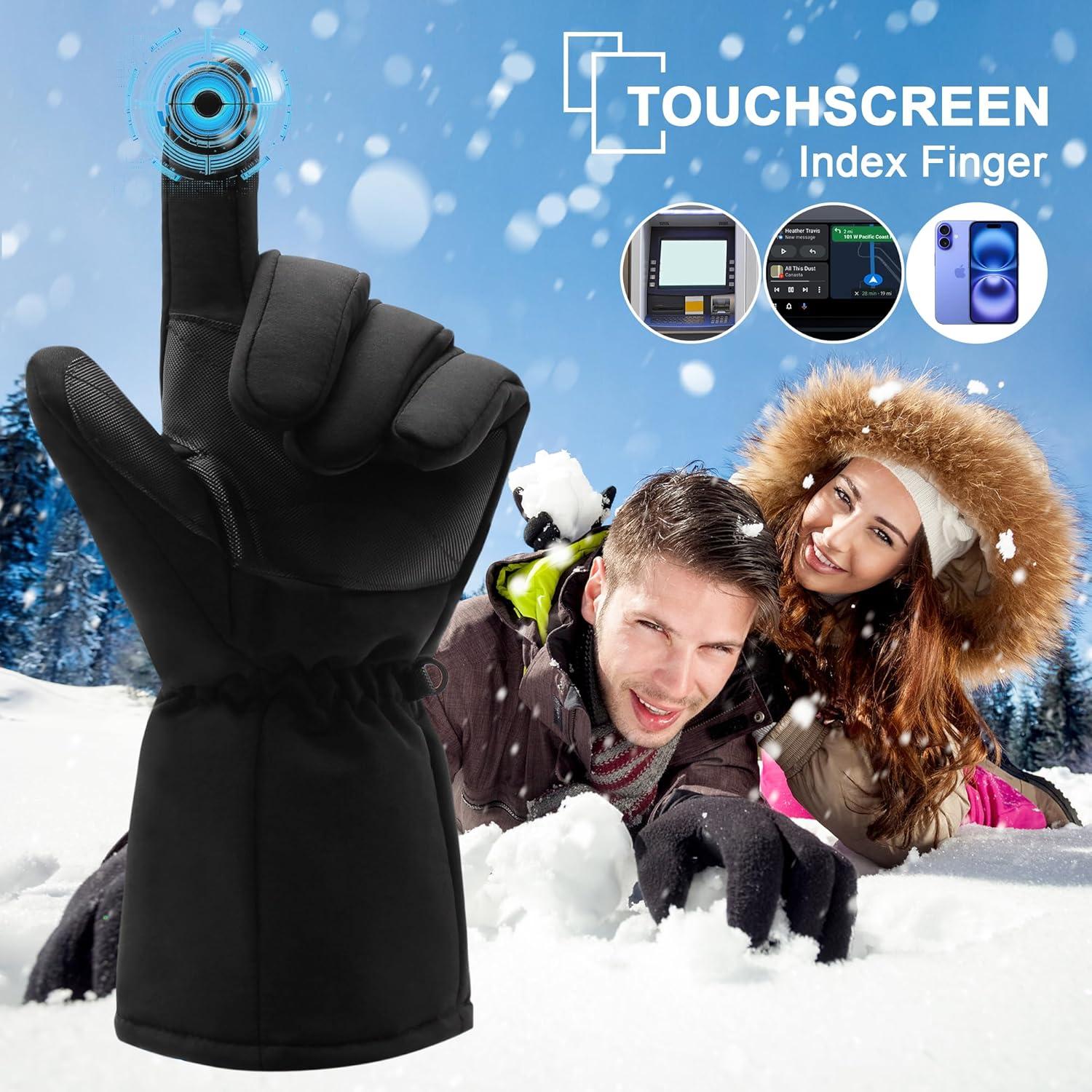 Guantes Calentados Eléctricos QILOVE Táctiles 3 Niveles Invierno