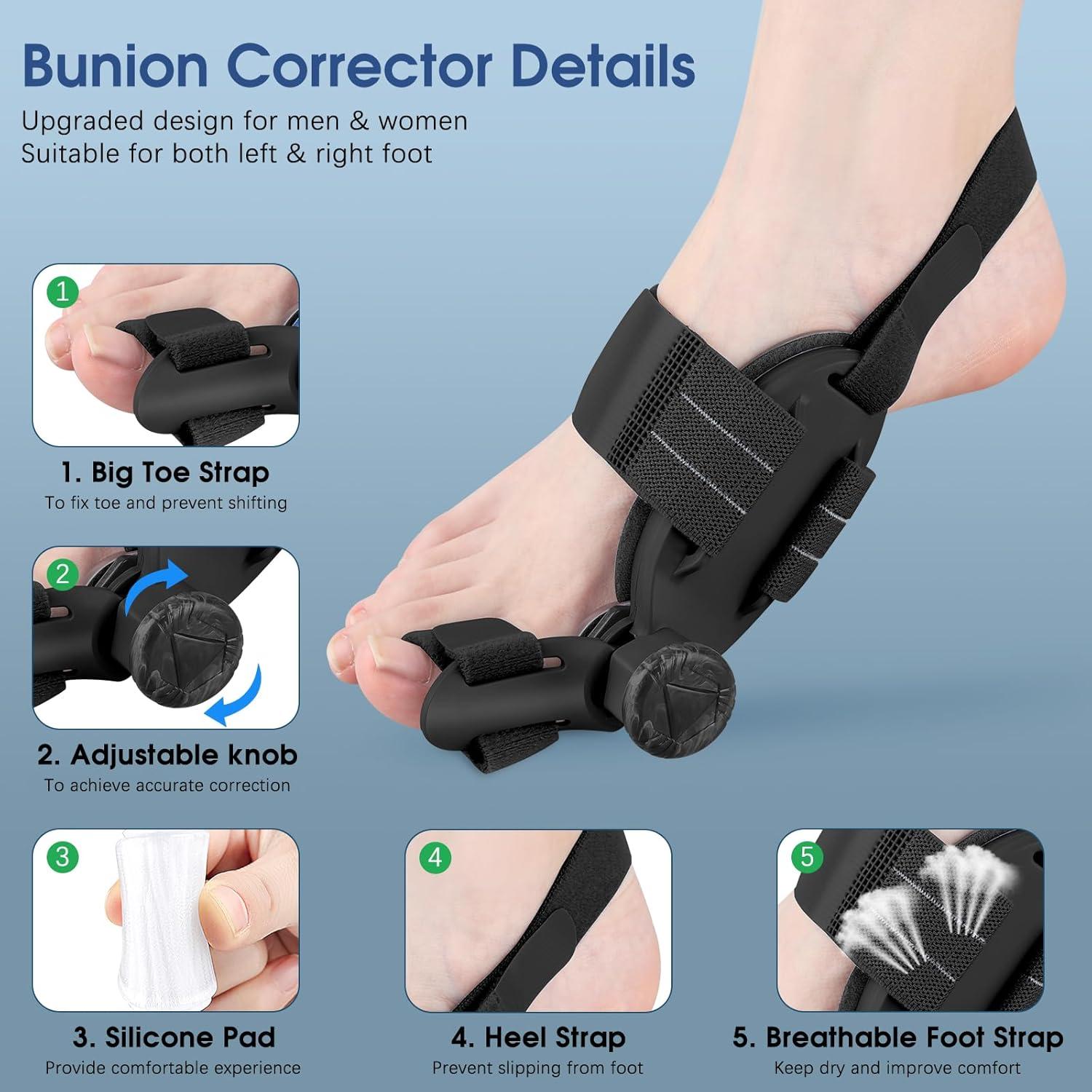 Corrector de Juanetes KASHEVI Ajustable para Alivio del Dolor