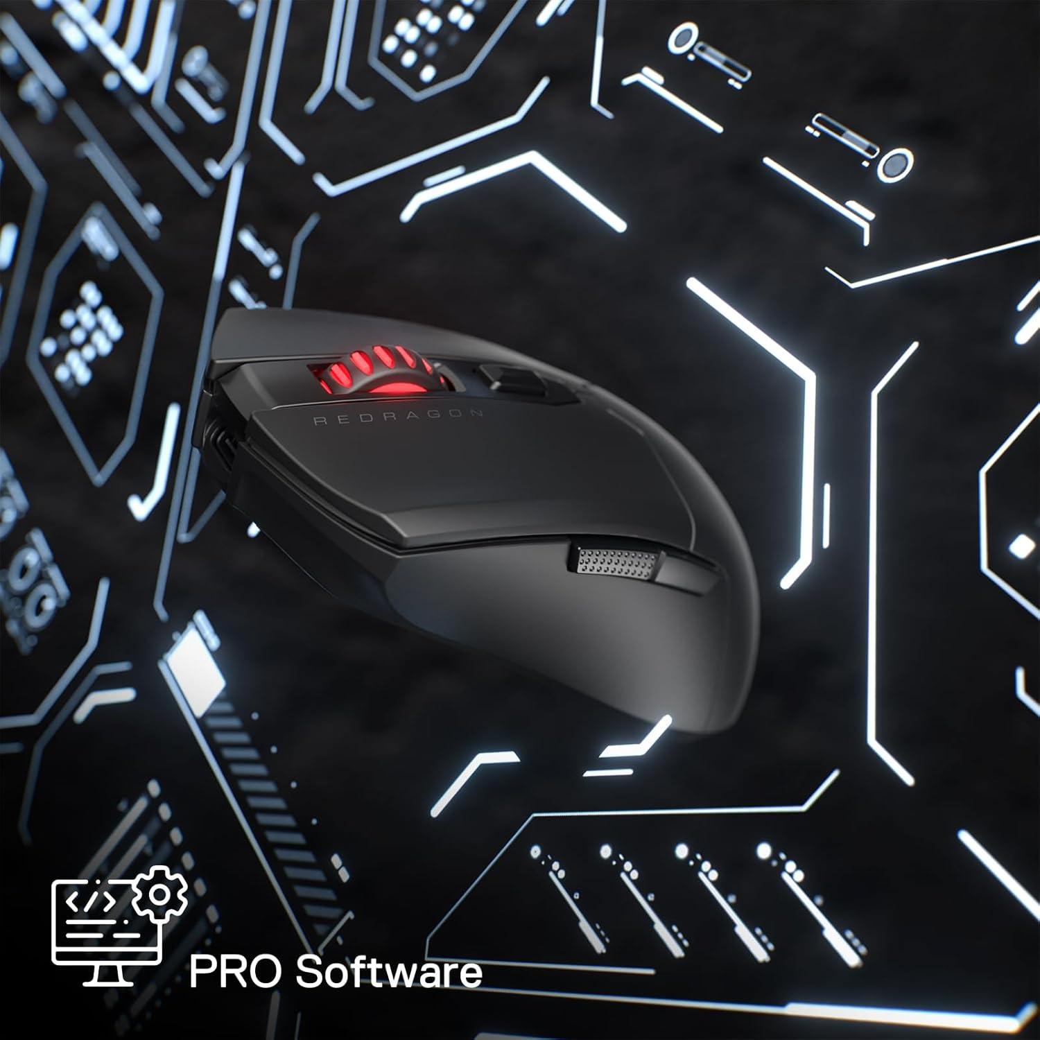 Ratón Gaming Inalámbrico Redragon M995 Pro 26000 DPI Negro