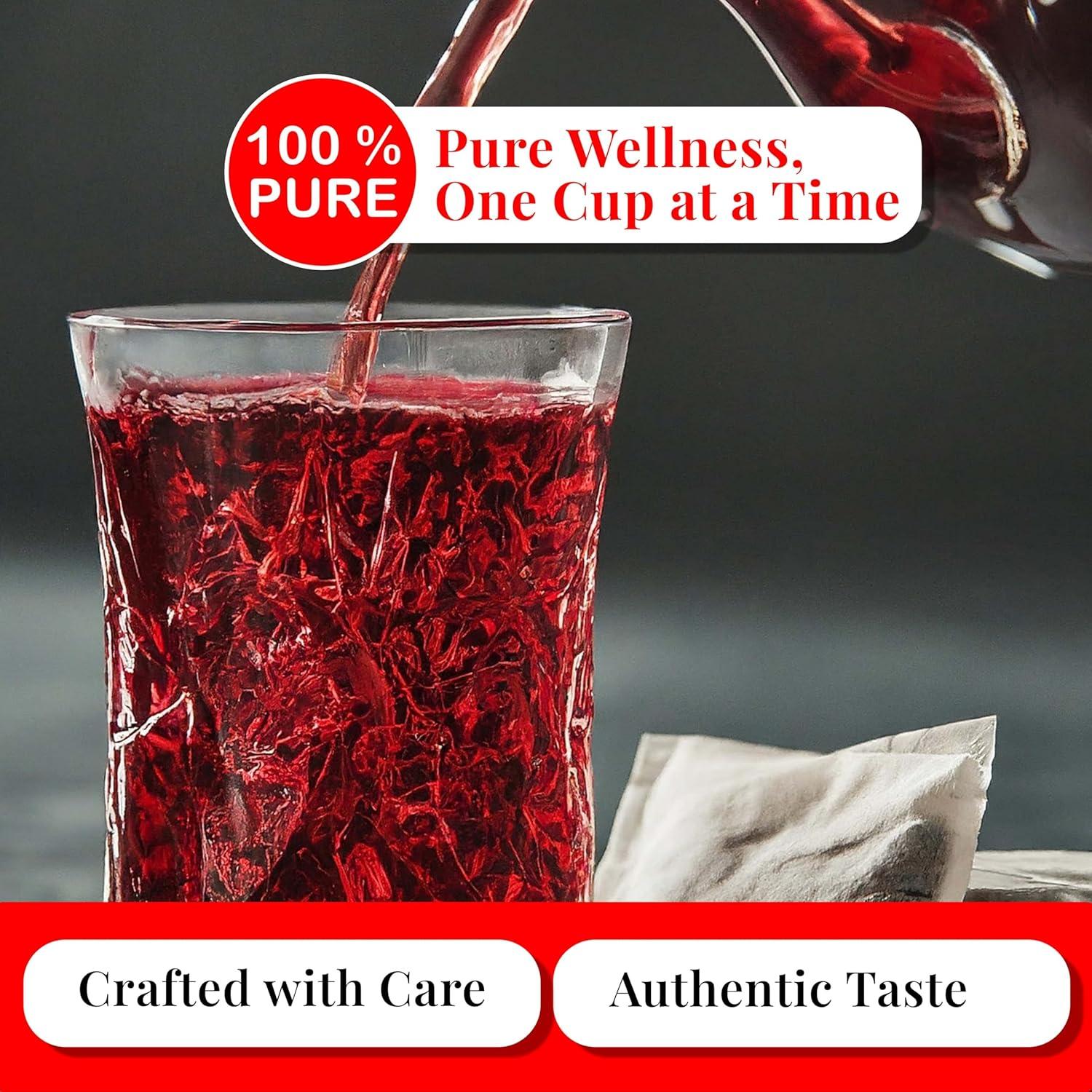 Té de Hibisco Orgánico Akshit - 75 Bolsitas Sin Cafeína