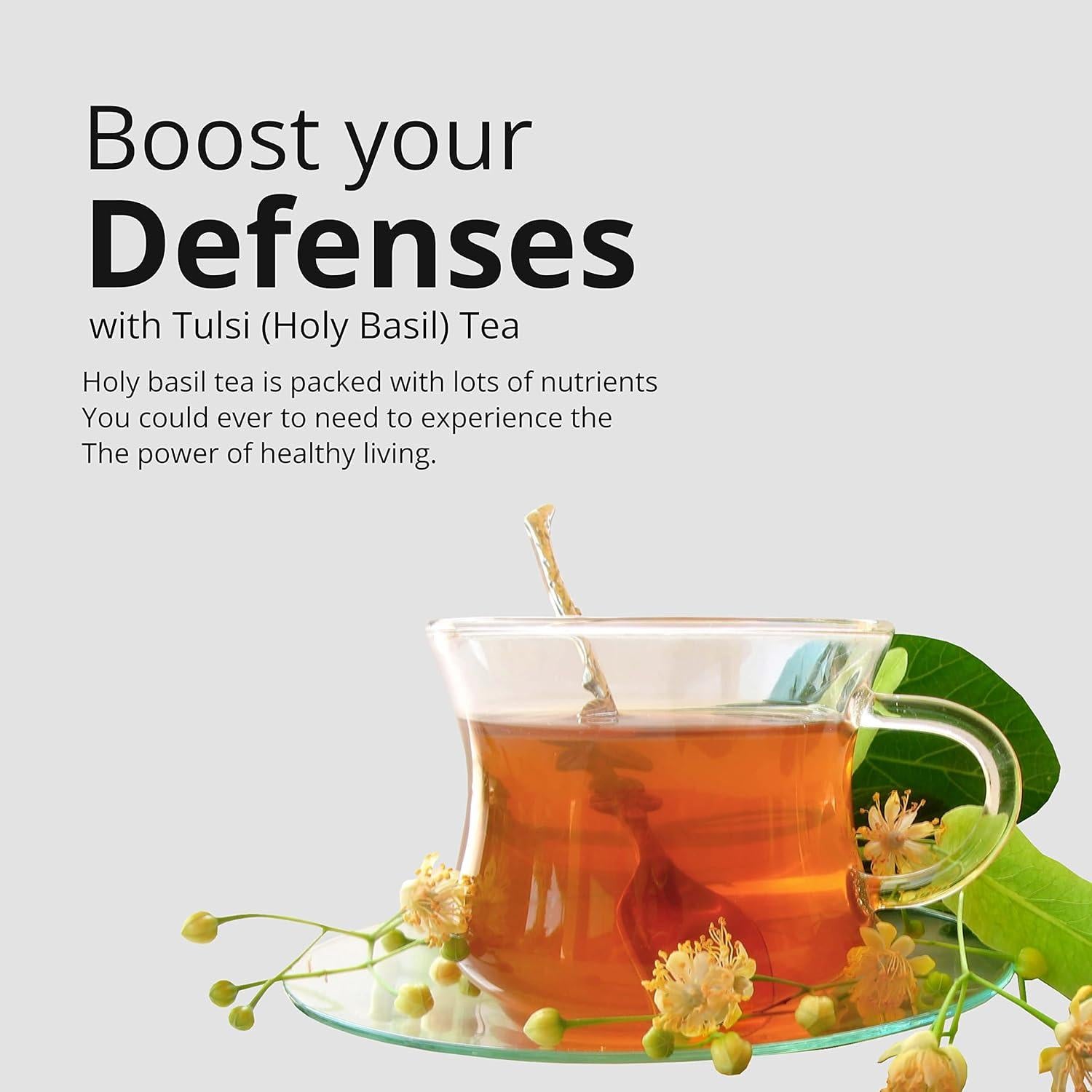 Té de Albahaca Sagrada Akshit, 75 Bolsitas, Sin Cafeína