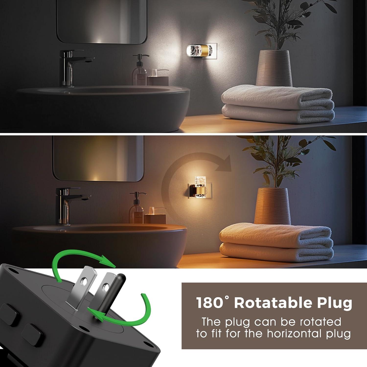 Luz Nocturna LED Regulable GK Lighting 2 Paquete 3 Colores