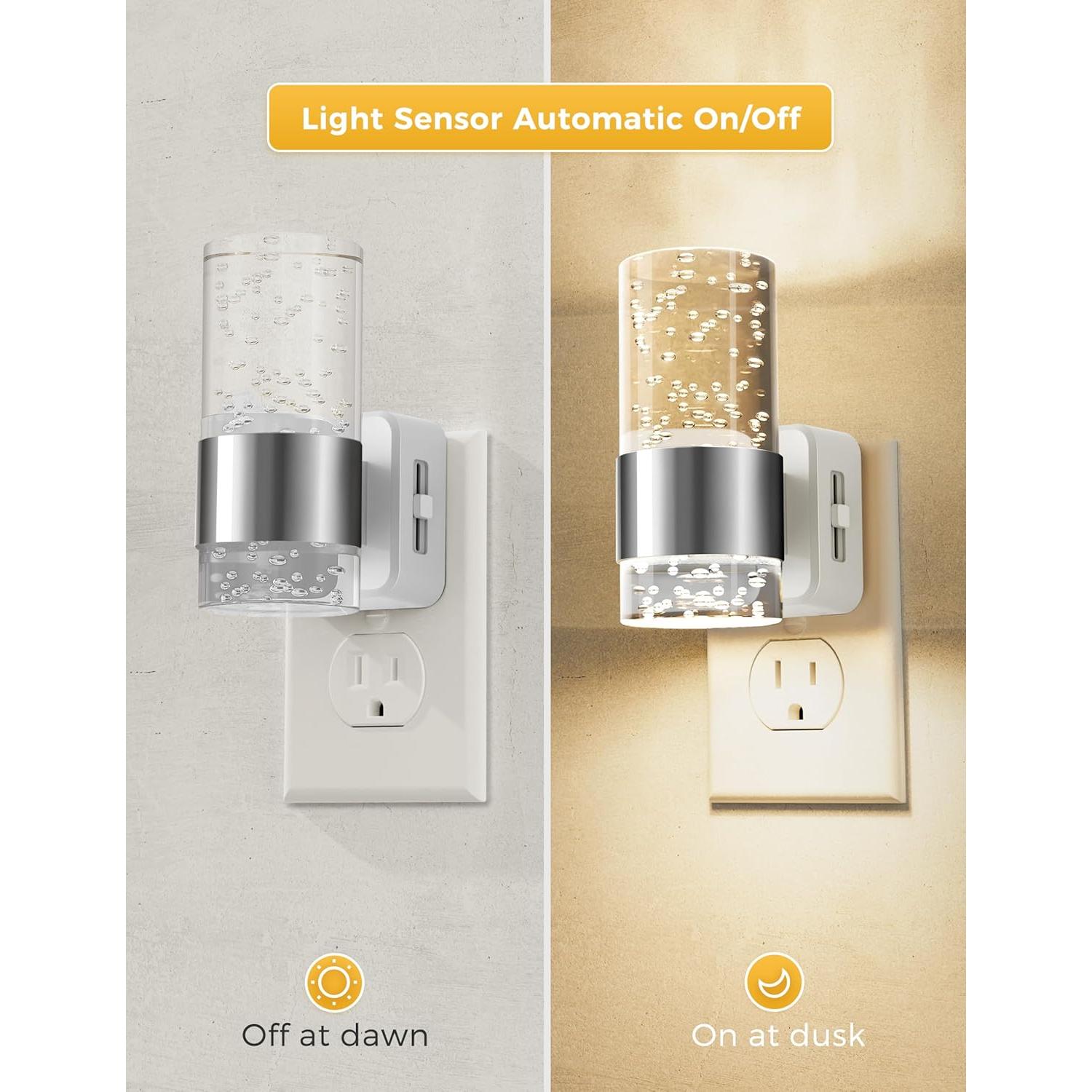 Luz Nocturna LED Regulable LOHAS 2 Paquete 3000K con Sensor