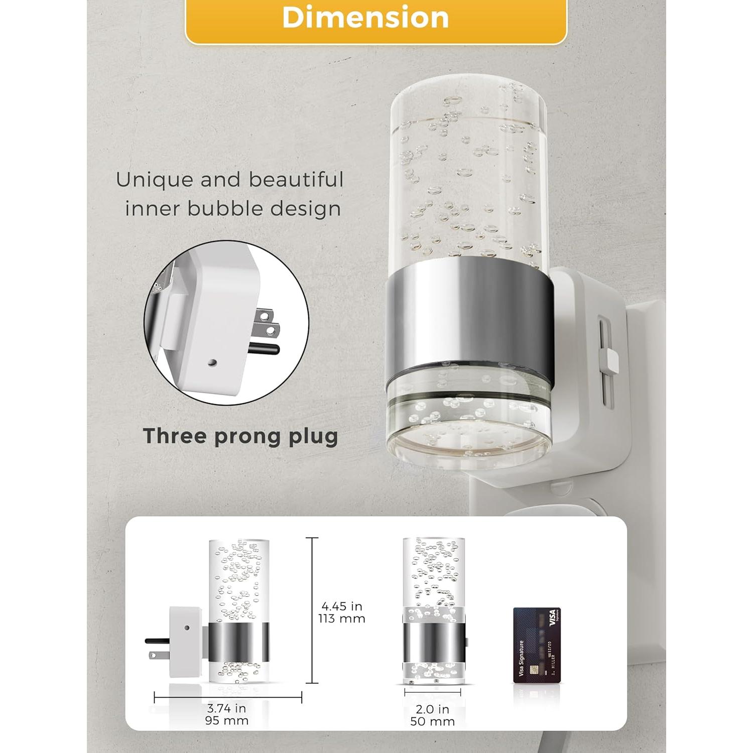 Luz Nocturna LED Regulable LOHAS 2 Paquete 3000K con Sensor