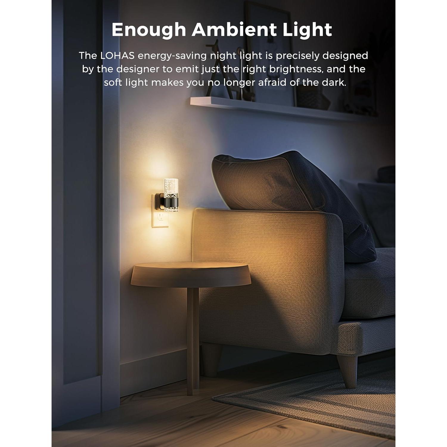 Luz Nocturna LED Regulable LOHAS 2 Paquete 3000K Automática