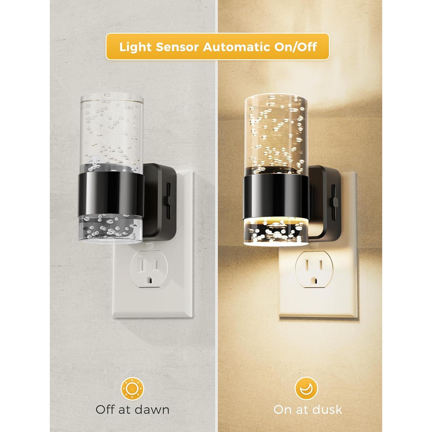 Luz Nocturna LED Regulable LOHAS 2 Paquete 3000K Automática