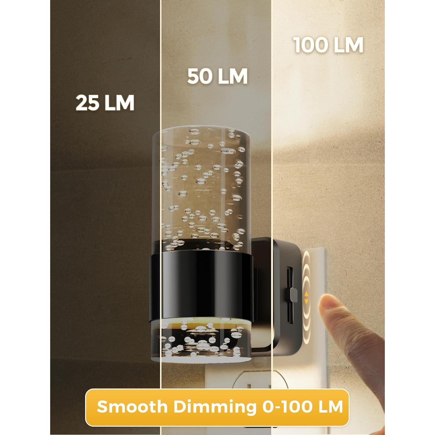 Luz Nocturna LED Regulable LOHAS 2 Paquete 3000K Automática