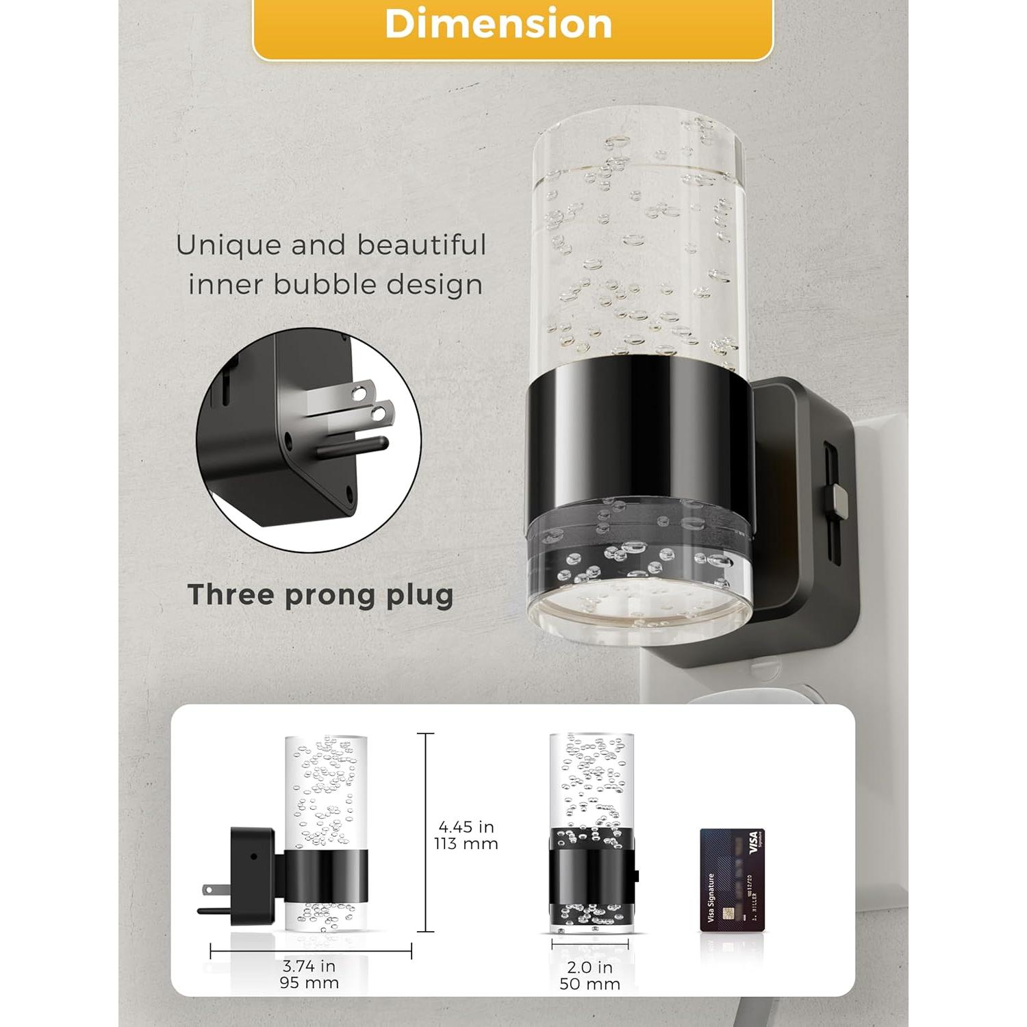 Luz Nocturna LED Regulable LOHAS 2 Paquete 3000K Automática