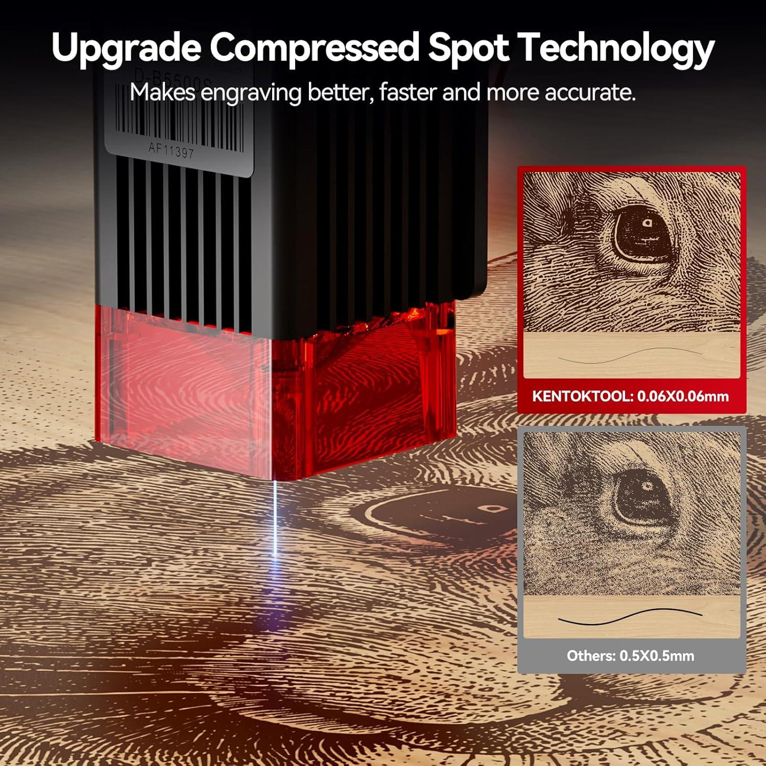 Grabador láser KENTOKTOOL LE400PRO 5.5W para madera y acrílico