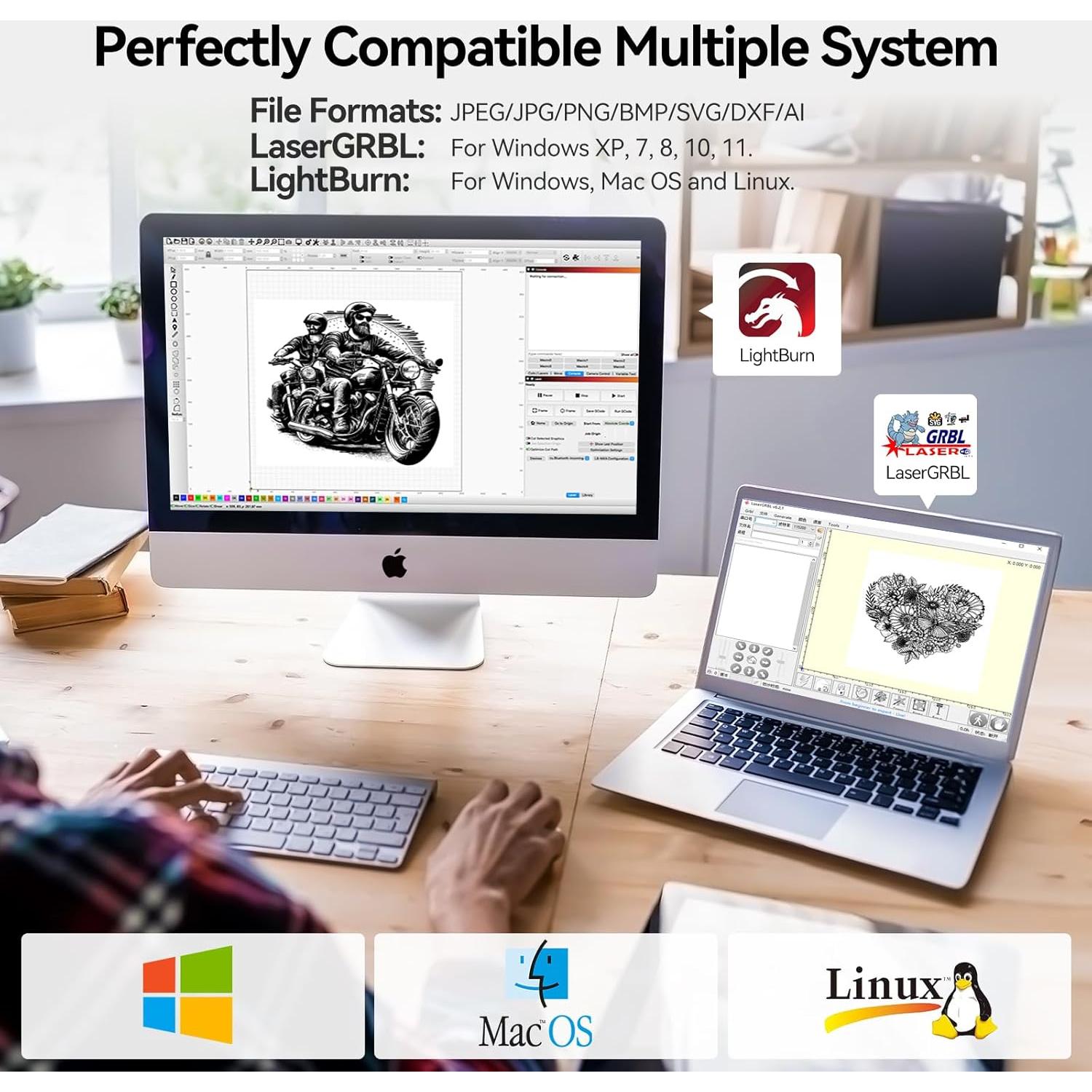 Grabador láser KENTOKTOOL LE400PRO 5.5W para madera y acrílico