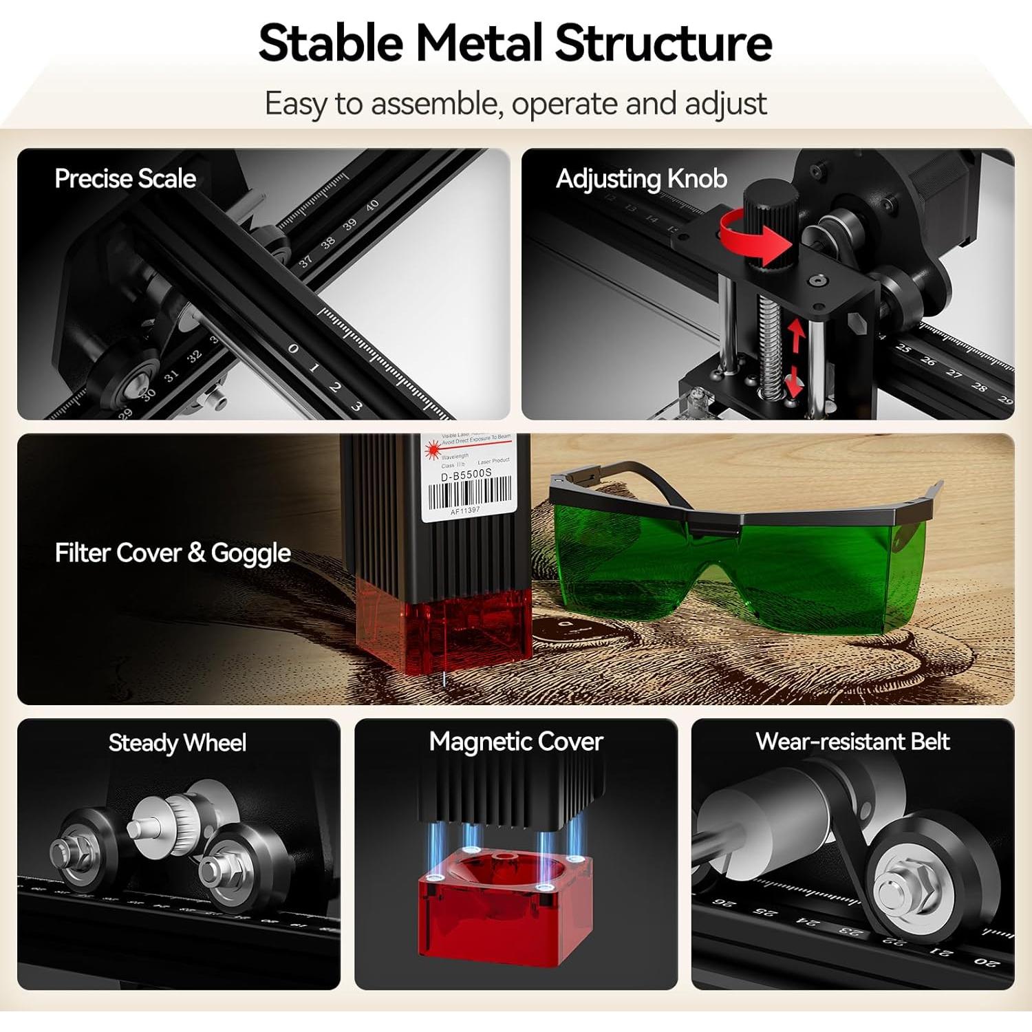 Grabador láser KENTOKTOOL LE400PRO 5.5W para madera y acrílico