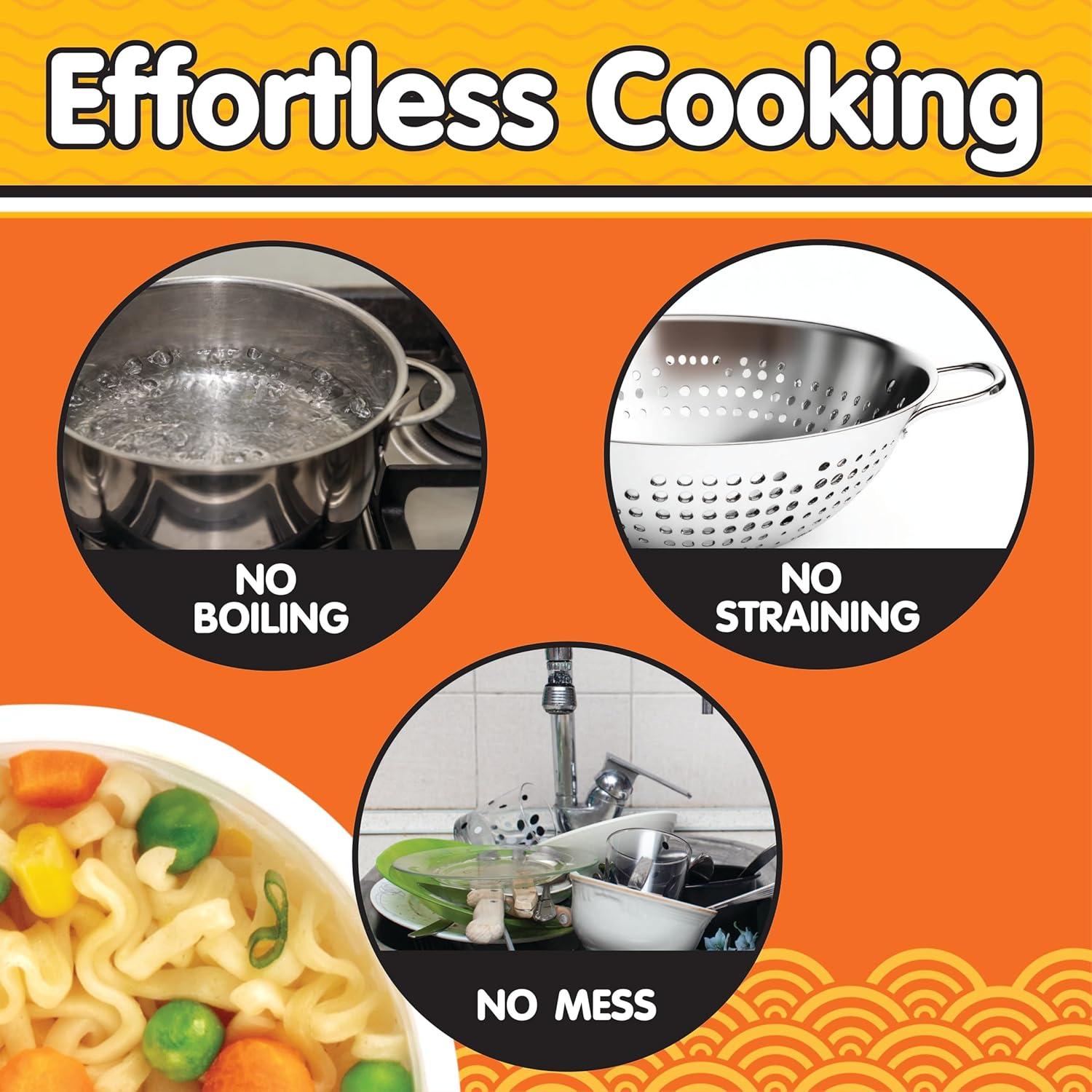 Cocinero de Fideos Ramen Fasta Pasta para Microondas - 2 Paquetes