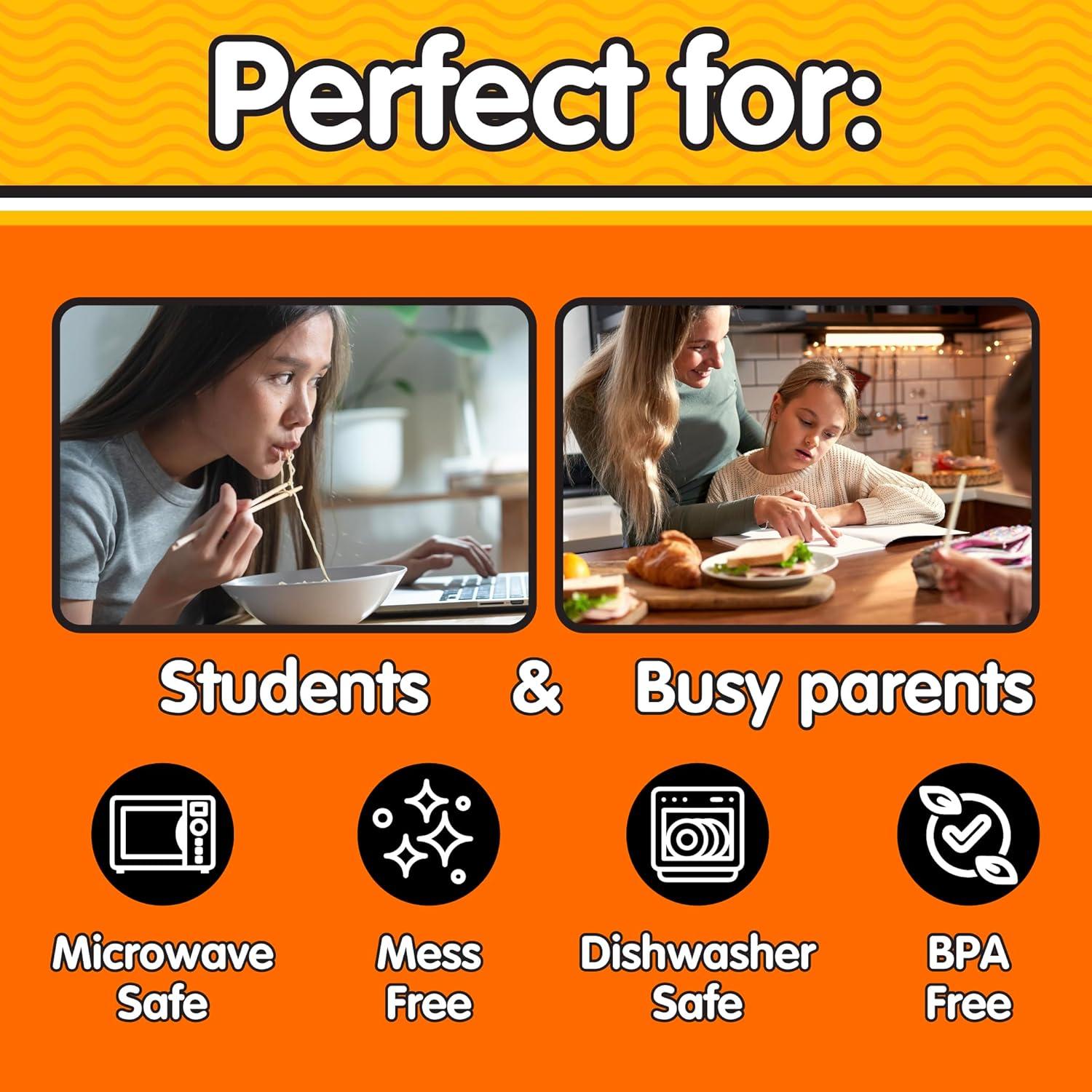 Cocinero de Fideos Ramen Fasta Pasta para Microondas - 2 Paquetes