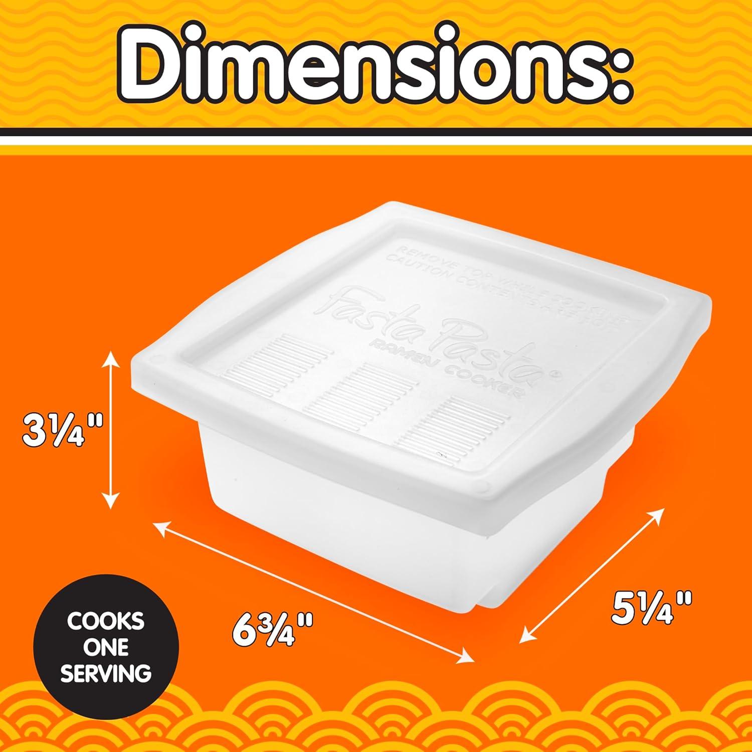 Cocinero de Fideos Ramen Fasta Pasta para Microondas - 2 Paquetes