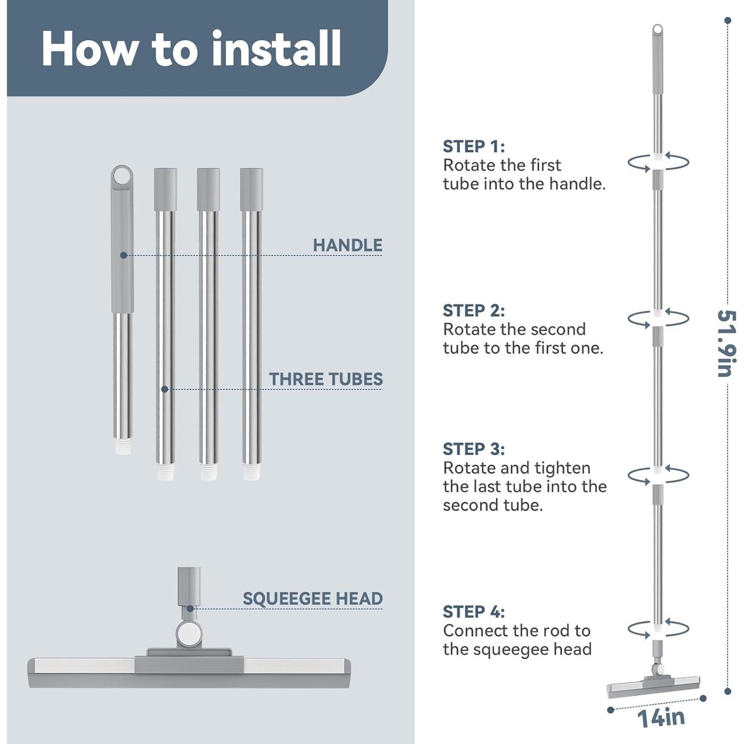 Raspador de Piso con Cabezal Rotatorio Nodirz 52" Plata