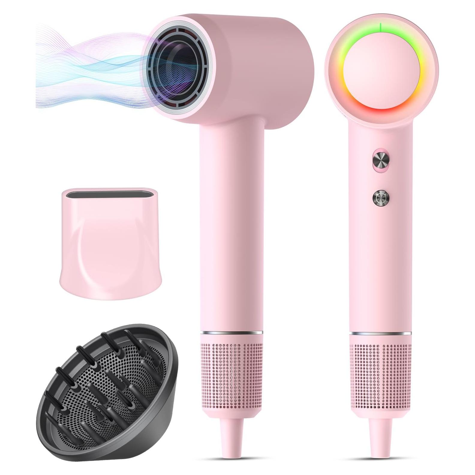 Secador de Pelo Profesional Nanyang Rosa 160000 RPM 1.34 kg