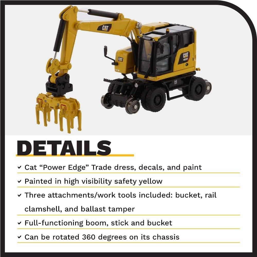 Excavadora sobre Ruedas Caterpillar M323F 1:87 con Herramientas