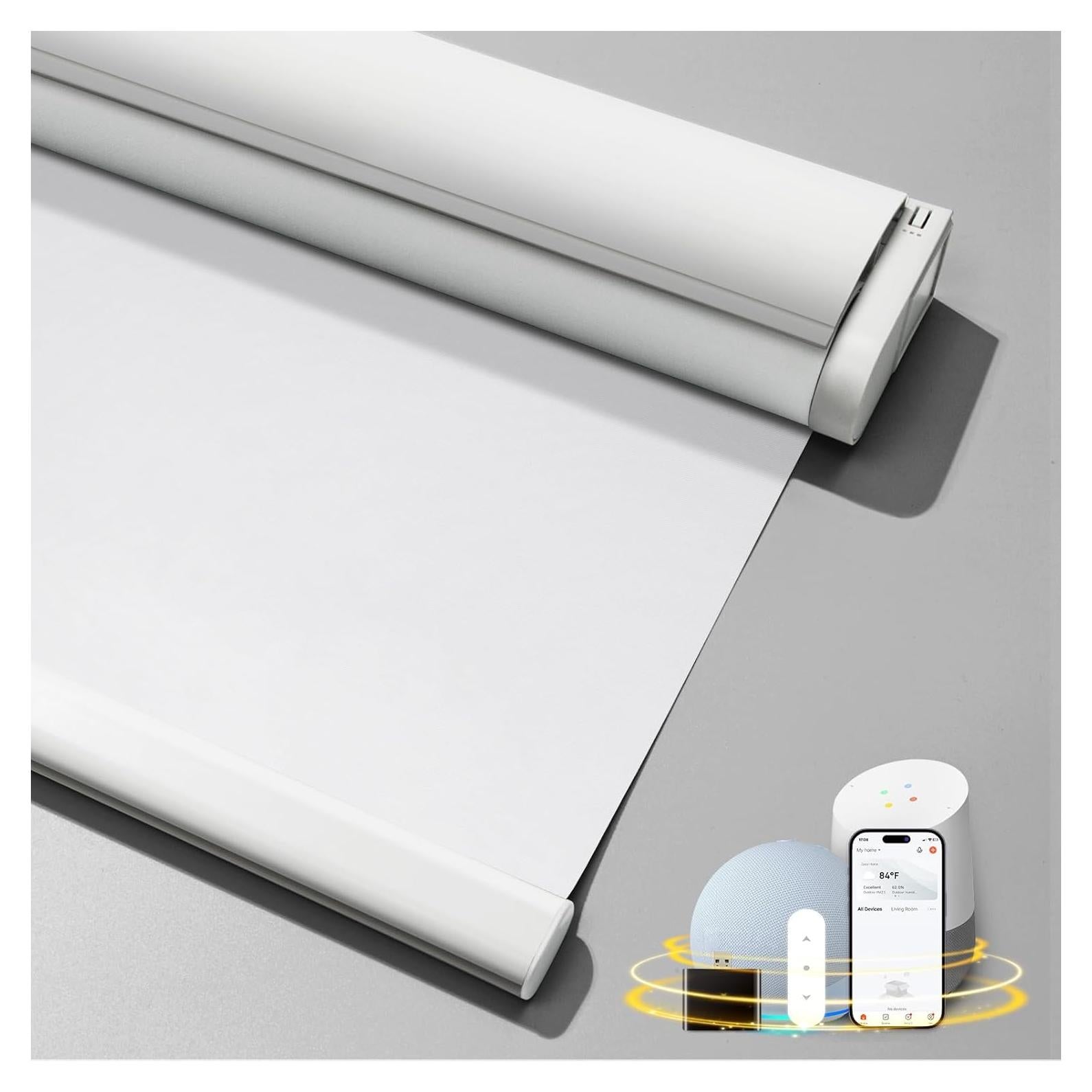Persianas Motorizadas Inteligentes MUSCLEAREA 58x182 cm Blancas