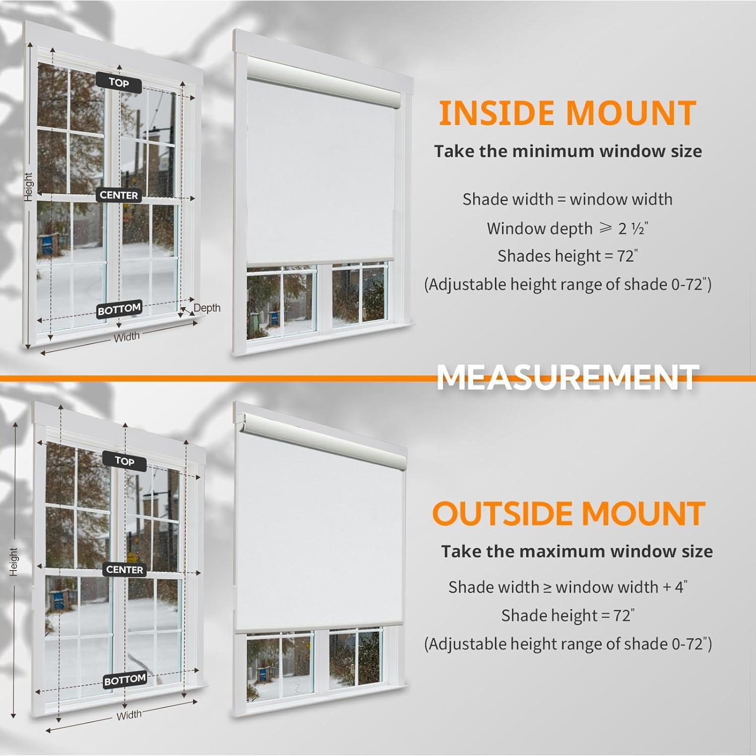 Persianas Motorizadas Inteligentes MUSCLEAREA 58x182 cm Blancas