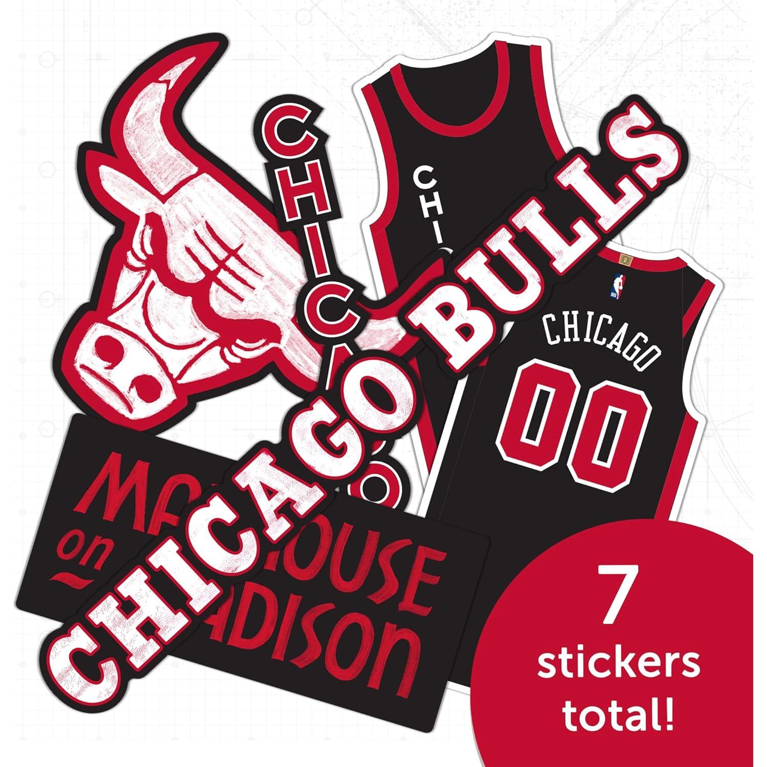 Calcomanía Chicago Bulls Desert Cactus NBA Vinilo 27.9x21.6cm