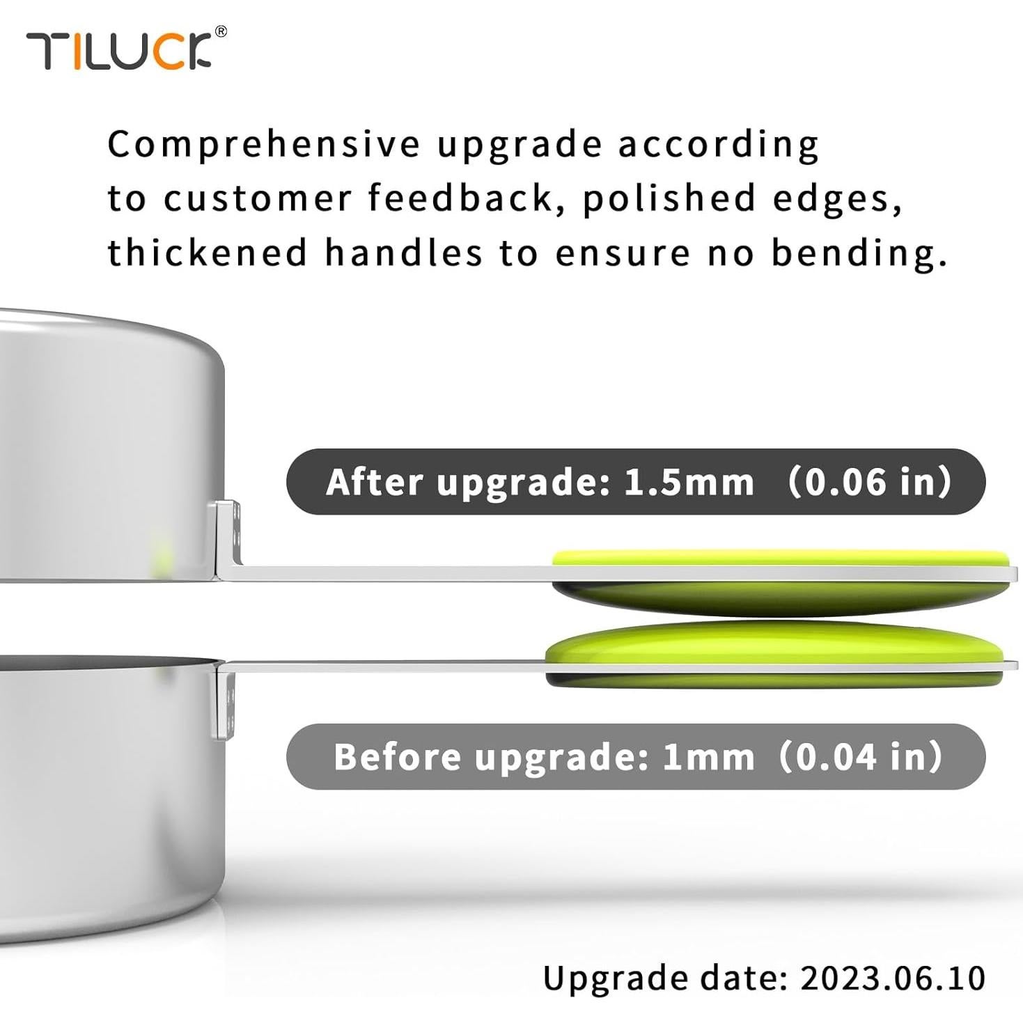 Juego de Tazas y Cucharas Medidoras TILUCK Acero Inoxidable 10 Piezas