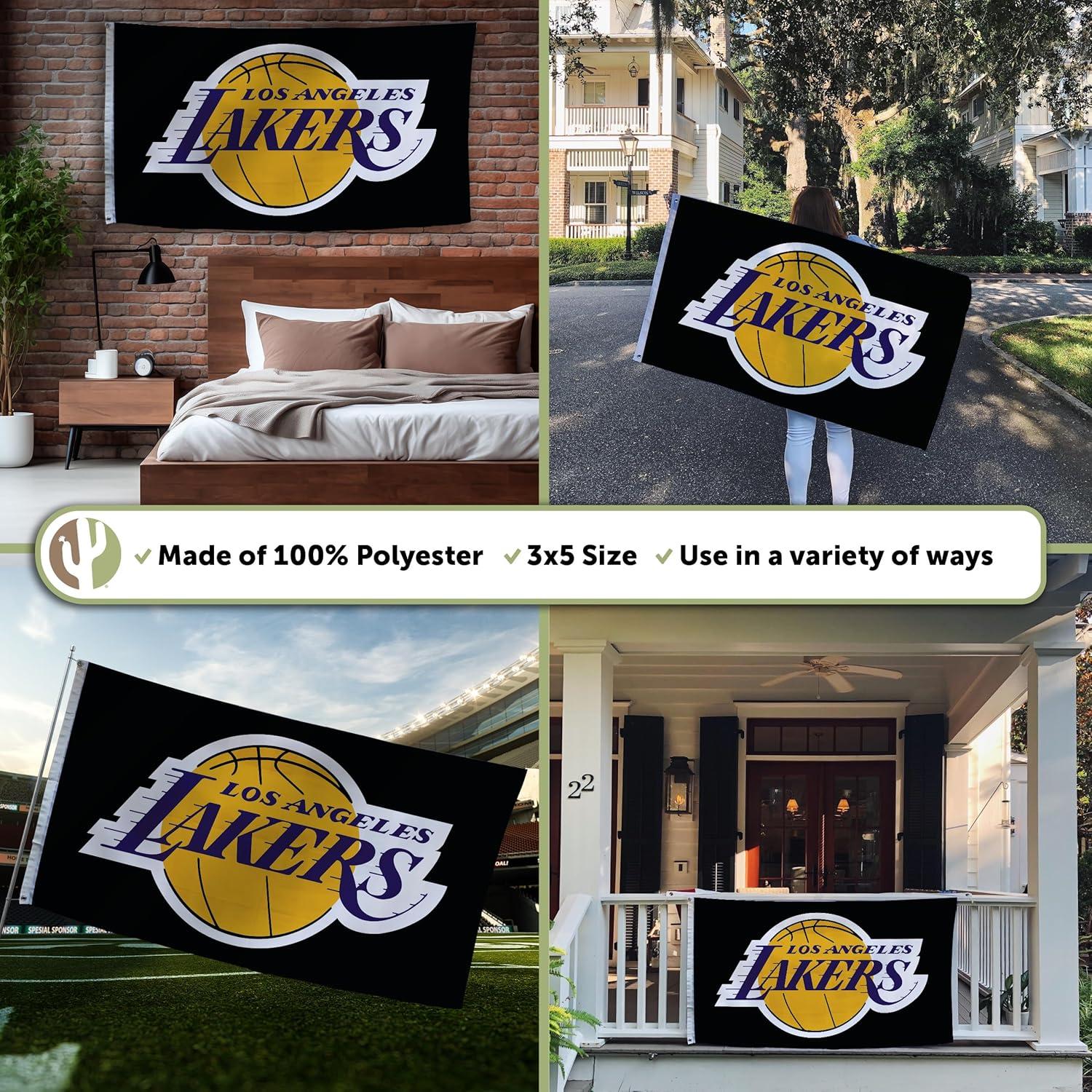 Bandera Los Angeles Lakers Desert Cactus 3x1.5m Poliester