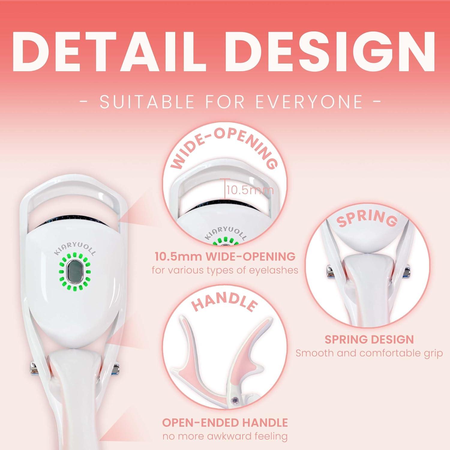 Rizador de Pestañas Eléctrico Kiaryuoll Calentado Blanco