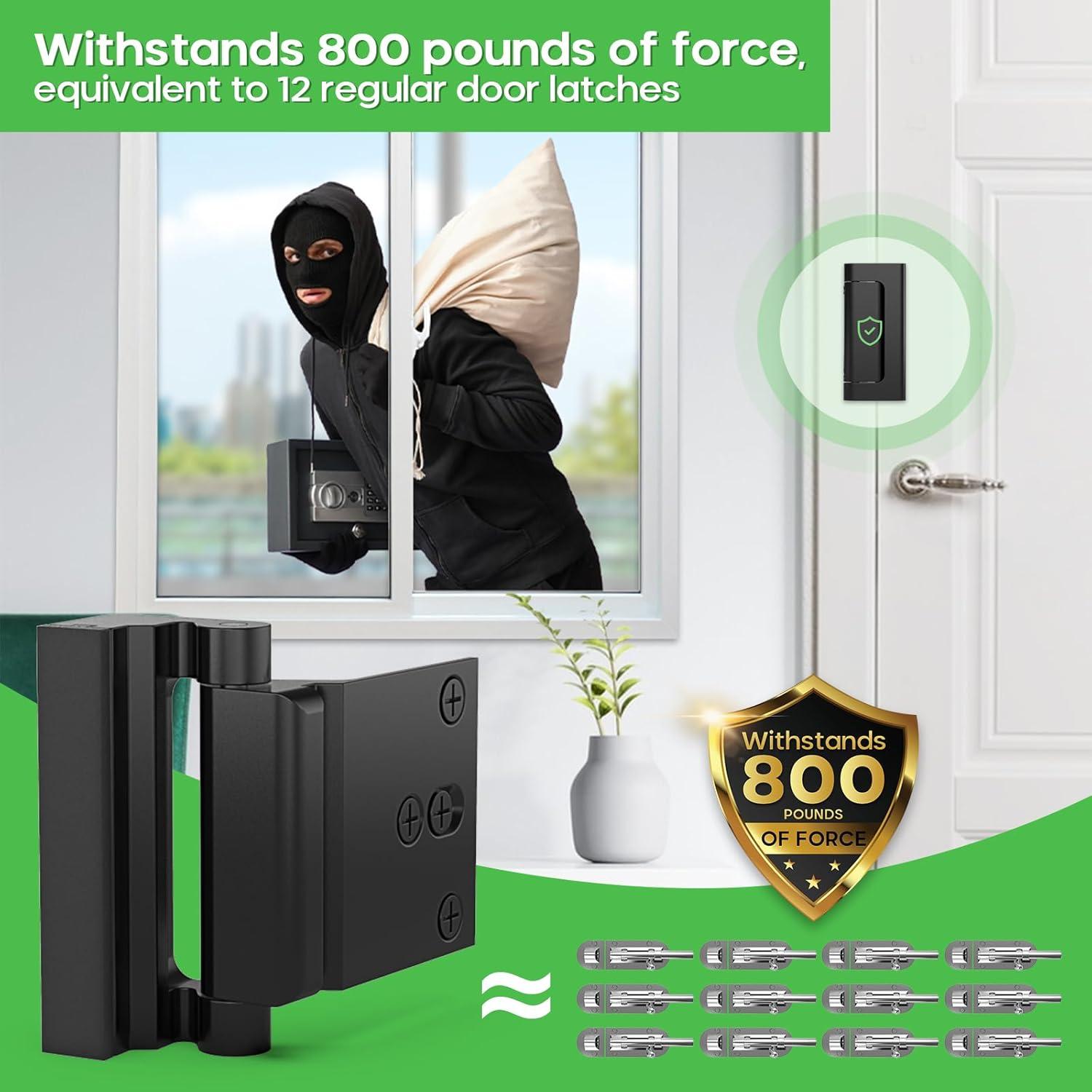 Cerradura de Seguridad Treasem 3" Negro Mate para Puerta