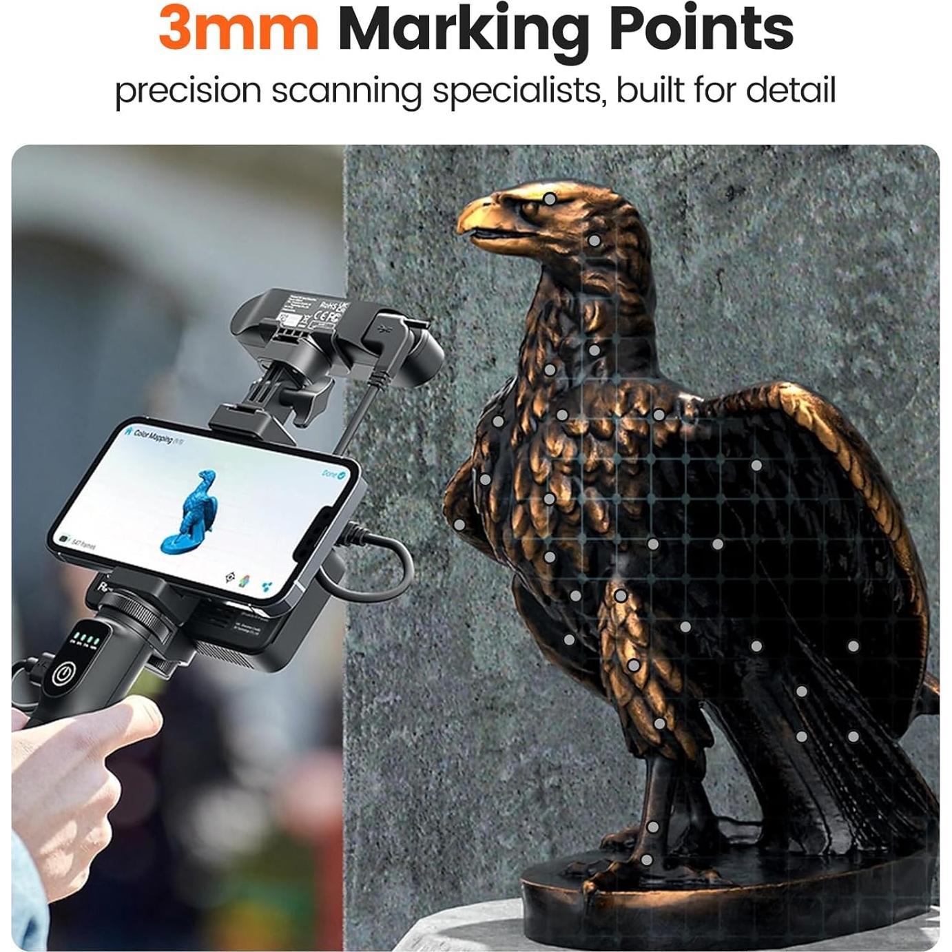 YOOPAI 3.0 mm 3D Scanning Markers for 3D Scanners, 3D Scanning Marker Dot Stickers, Diffuse Markers for 3D Scanners (5 Sheets of 500 dots)