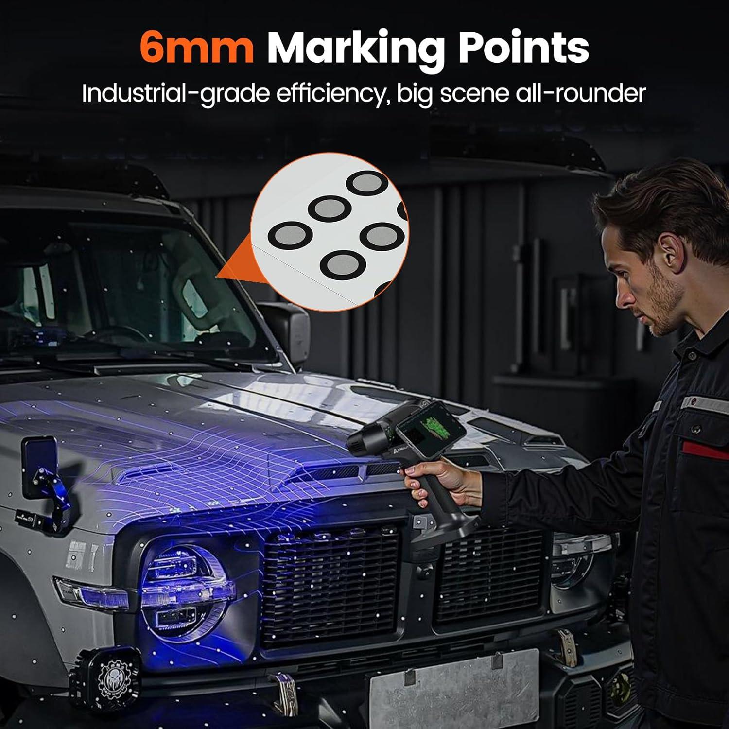 YOOPAI 3.0 mm 3D Scanning Markers for 3D Scanners, 3D Scanning Marker Dot Stickers, Diffuse Markers for 3D Scanners (5 Sheets of 500 dots)