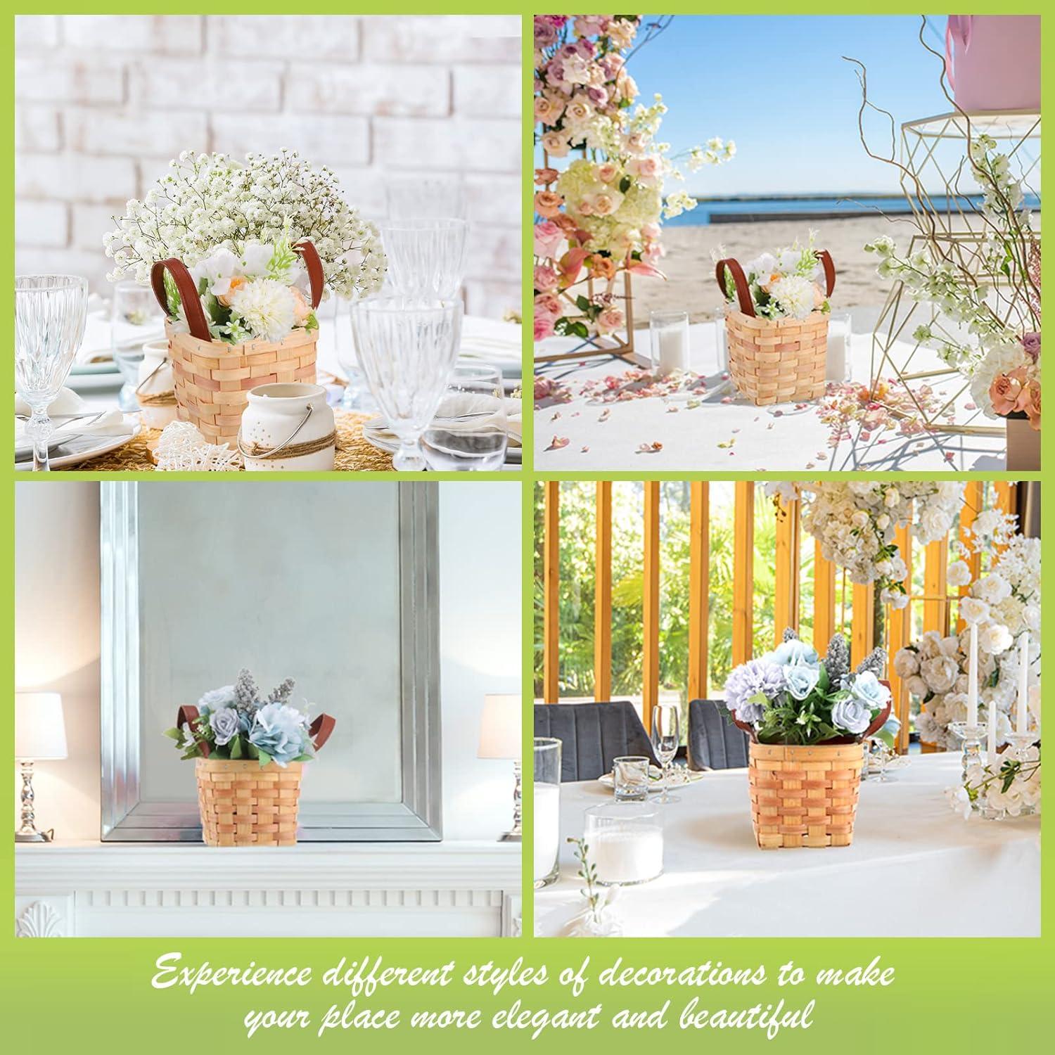 Cestas de Mimbre Rtteri 6 Pcs 11x11x10 cm Amarillo