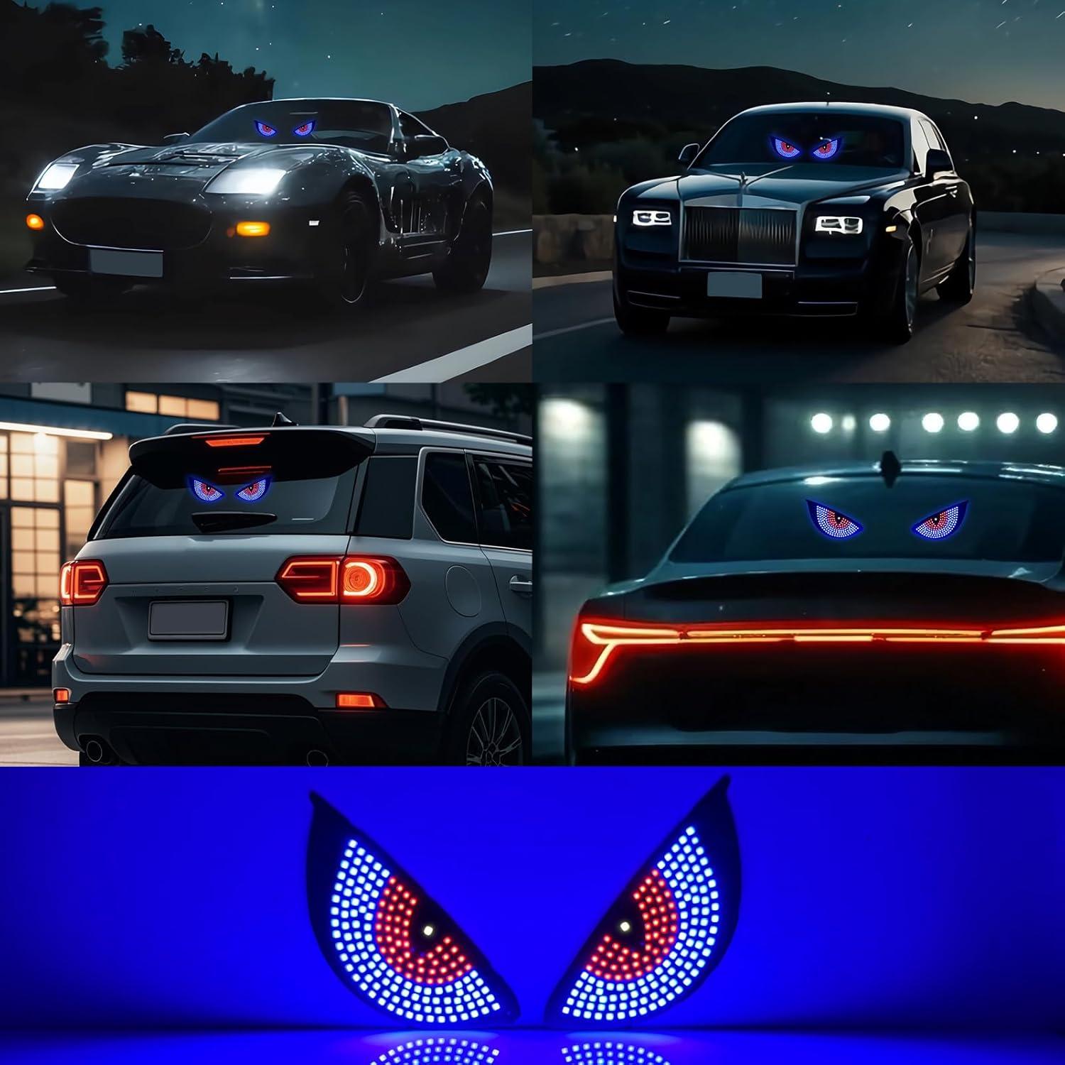 Luz LED Ojos del Diablo LECART para Autos USB Rojo y Azul