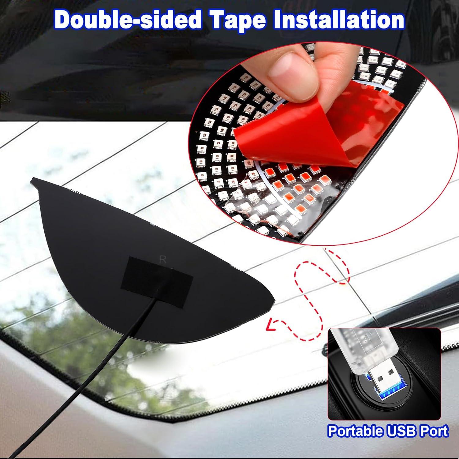 Luz LED Ojos del Diablo LECART para Autos USB Rojo y Azul