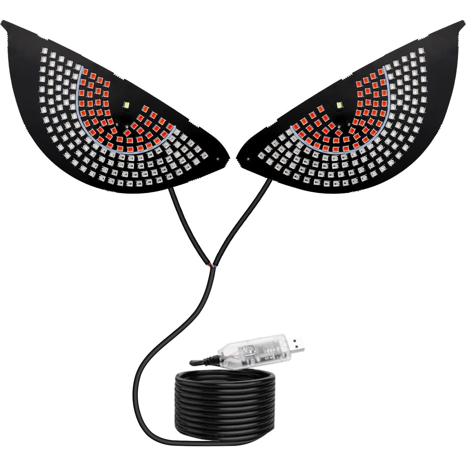 Luz LED Ojos del Diablo LECART para Autos USB Rojo y Azul