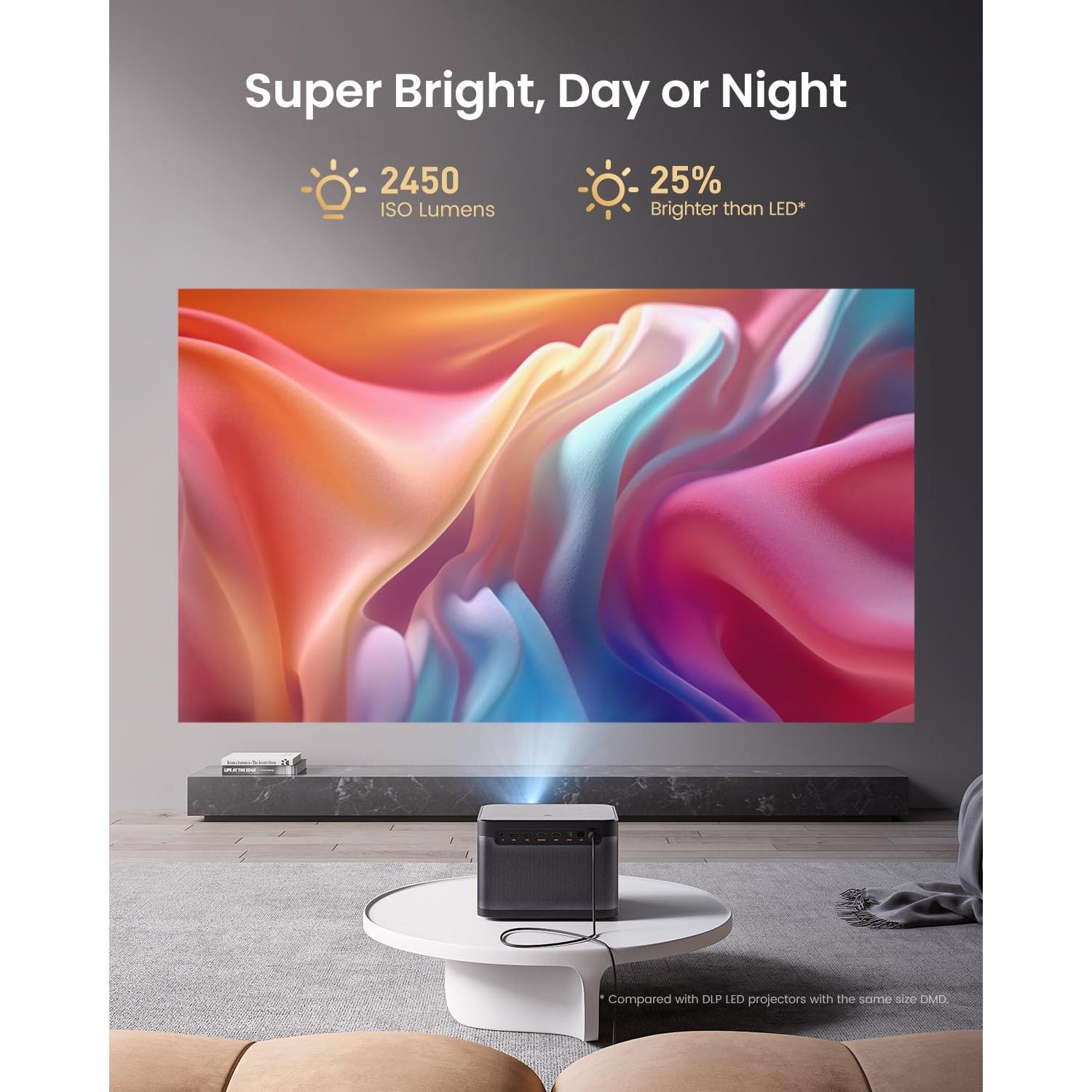 Proyector Láser 4K Dangbei DBOX02, 2450 Lúmenes, WiFi, Bluetooth