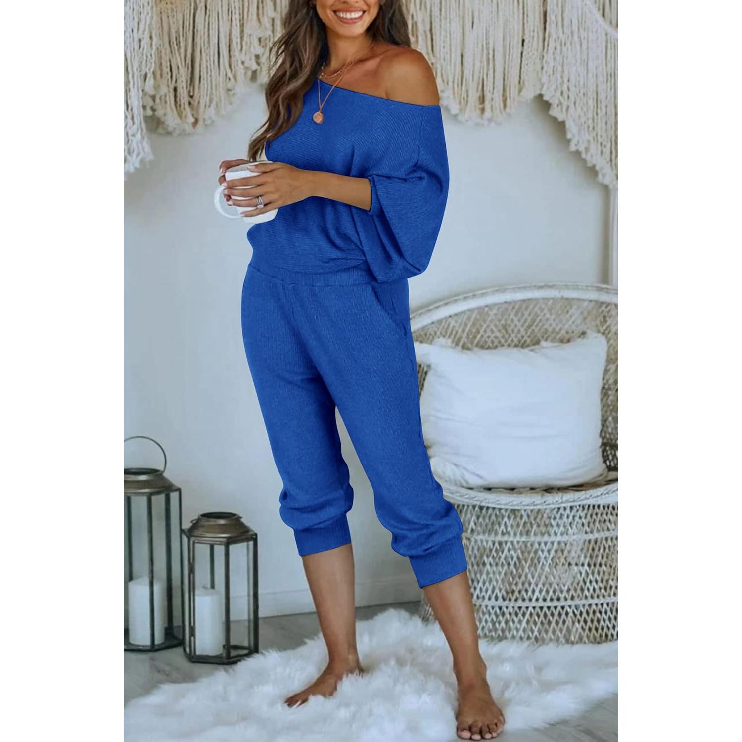 Conjunto de Chándal PRETTYGARDEN 2 Piezas Mujeres Azul