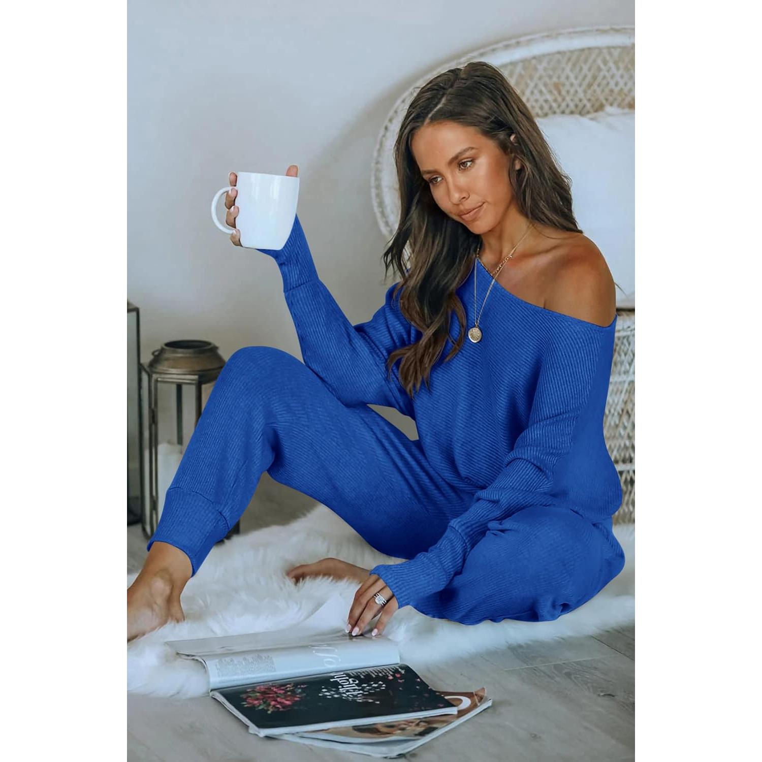 Conjunto de Chándal PRETTYGARDEN 2 Piezas Mujeres Azul